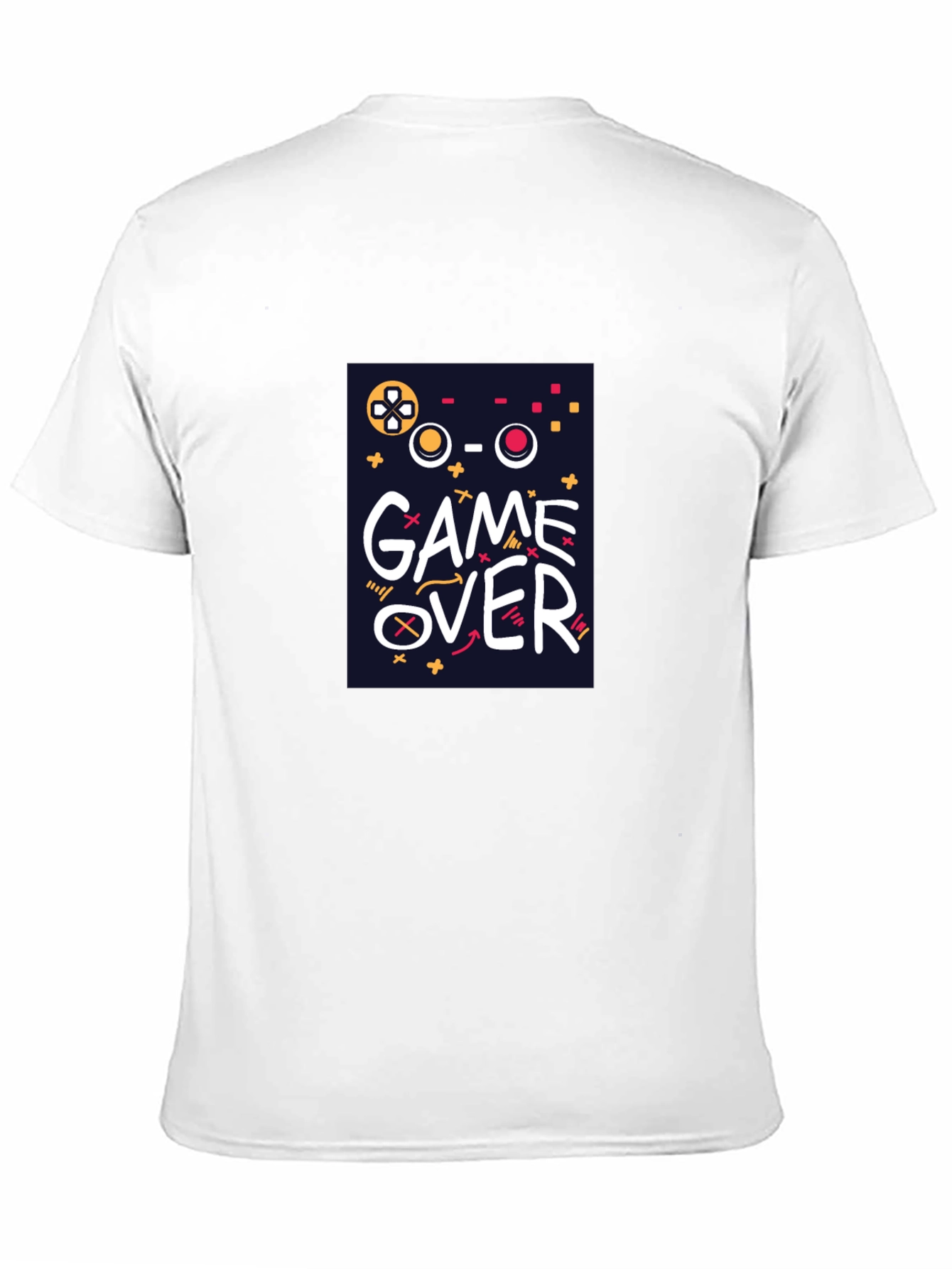 Game Over Graphic Tee - Black Crew Neck T-Shirt