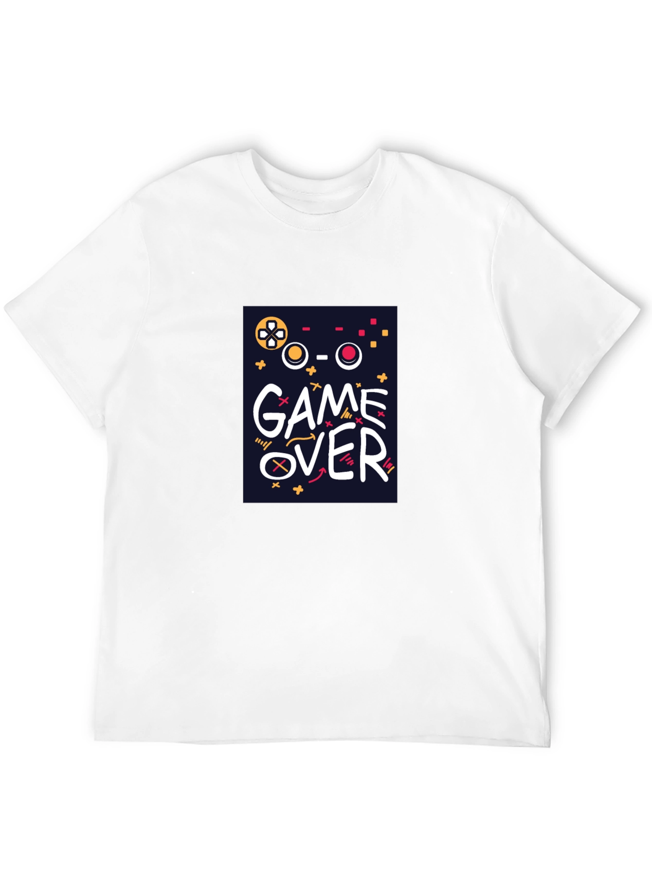 Game Over Graphic Tee - Black Crew Neck T-Shirt