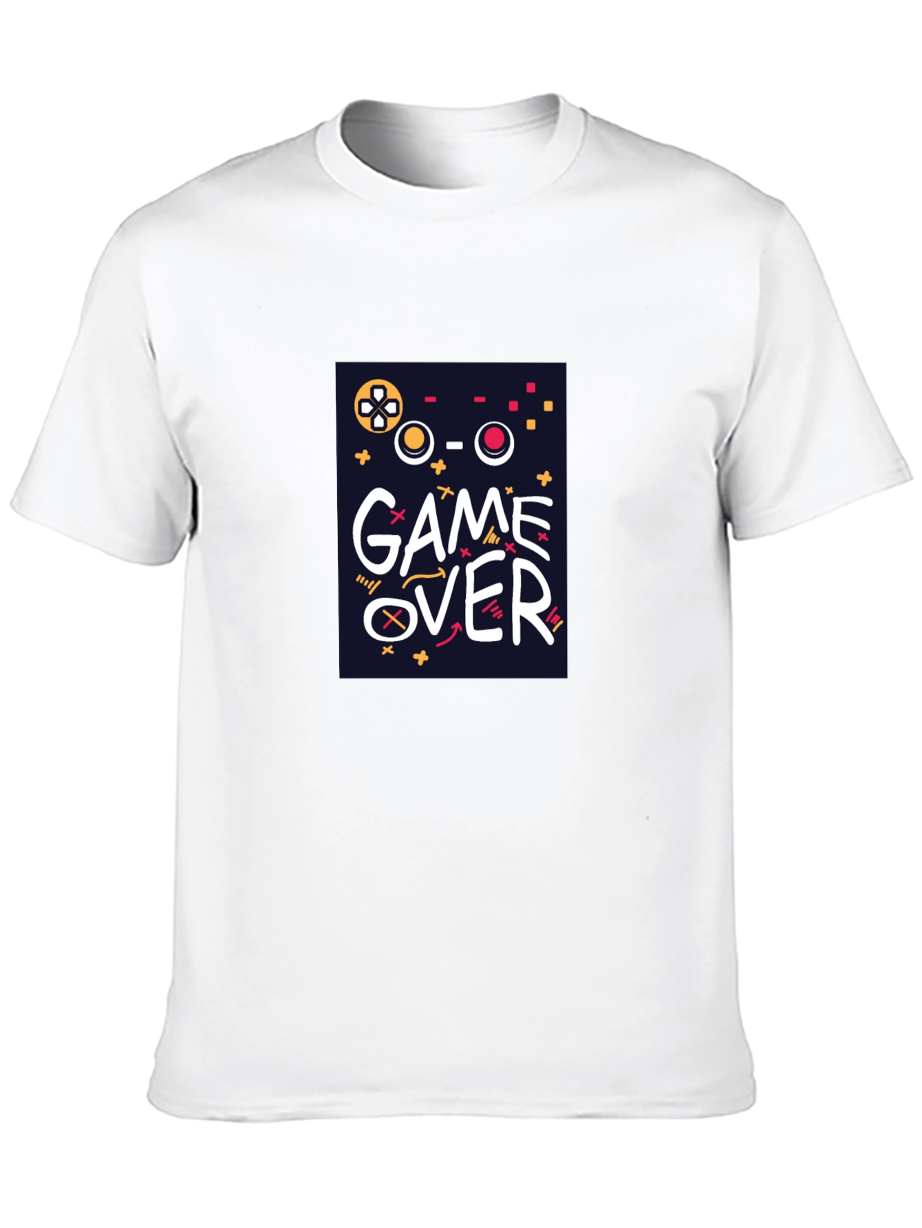 Game Over Graphic Tee - Black Crew Neck T-Shirt