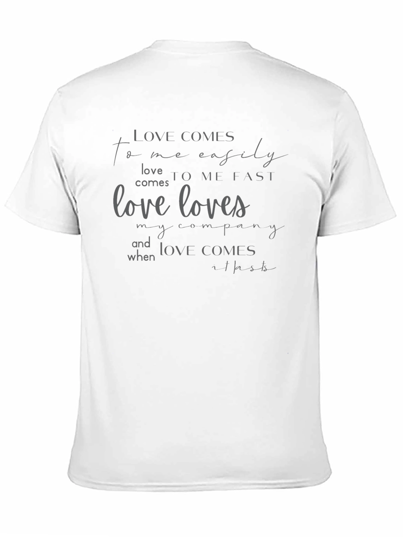 Love Comes To Me Black Graphic Tee
