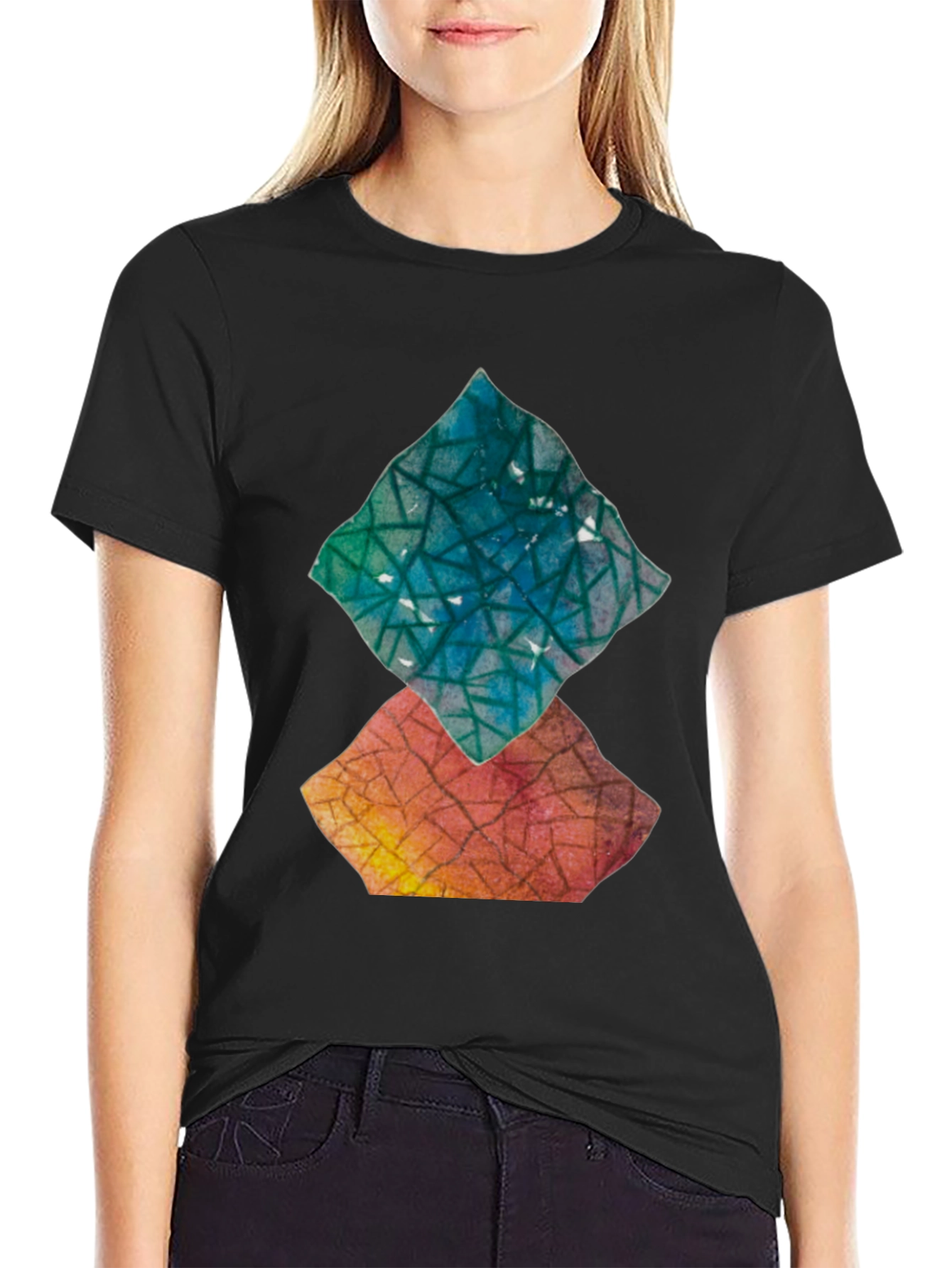 Abstract Geometric Print T-Shirt