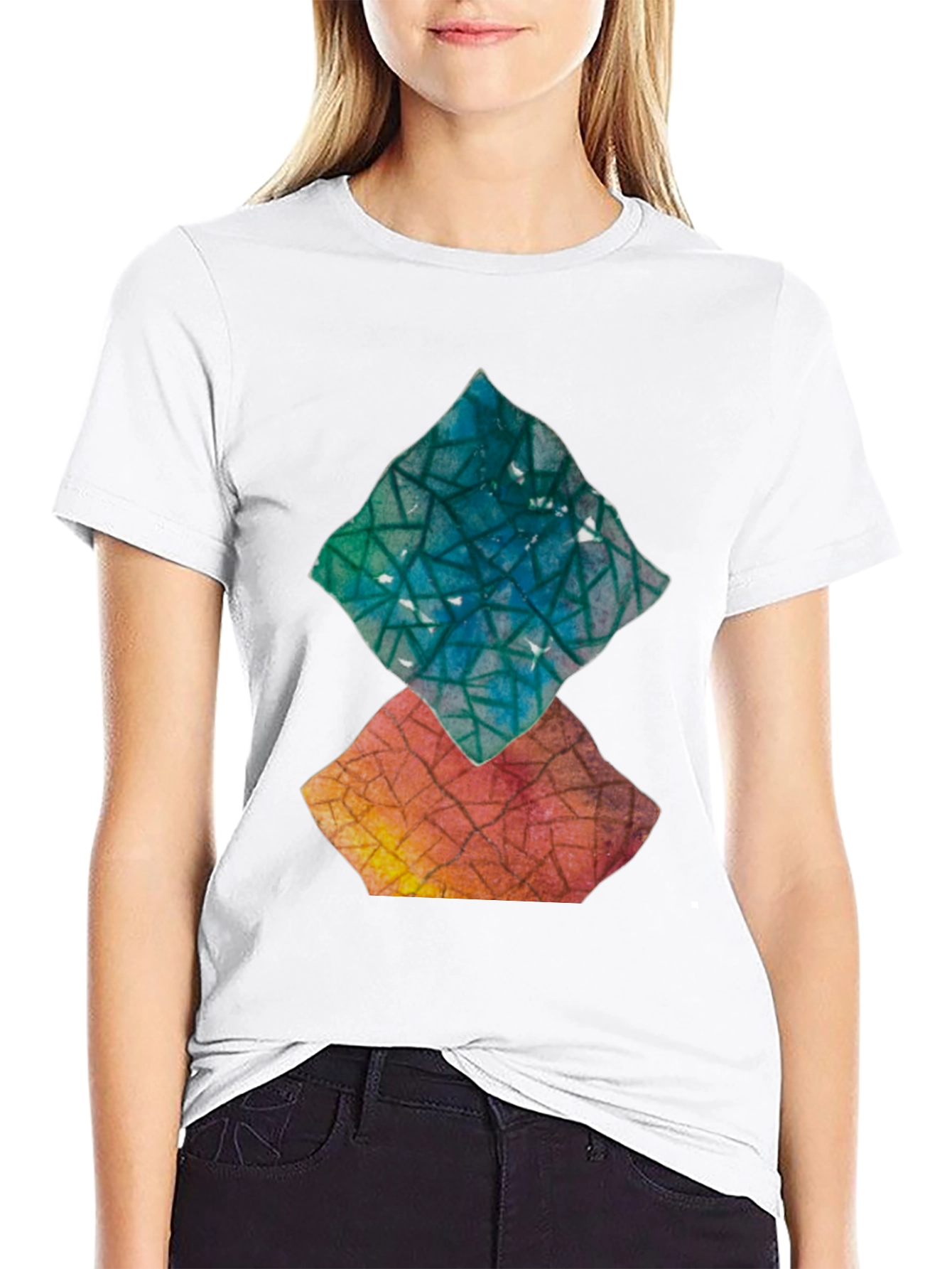 Abstract Geometric Print T-Shirt