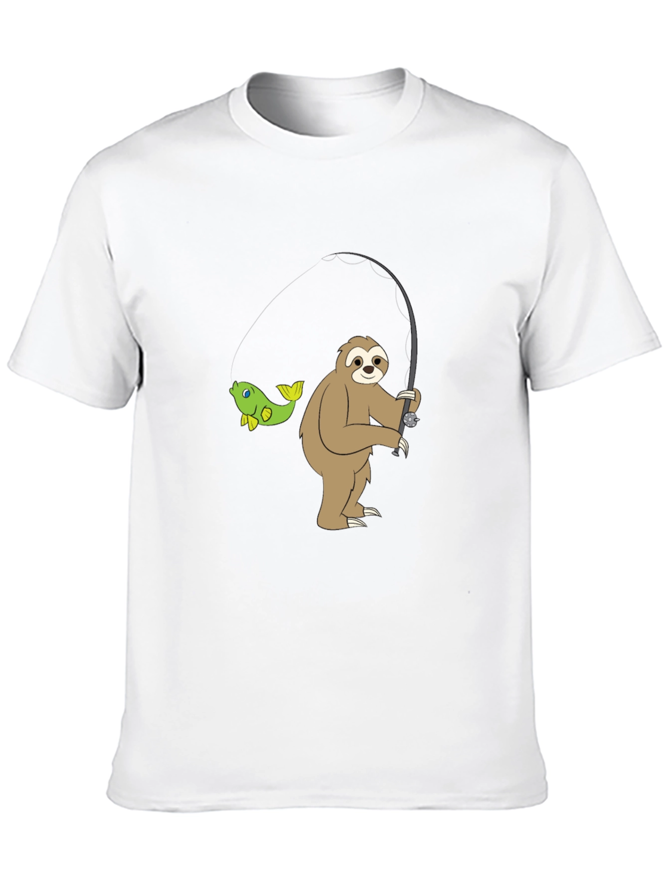 Sloth Fishing T-Shirt - Funny Graphic Tee