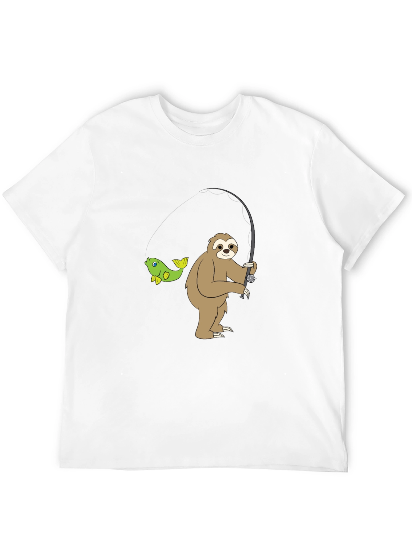 Sloth Fishing T-Shirt - Funny Graphic Tee