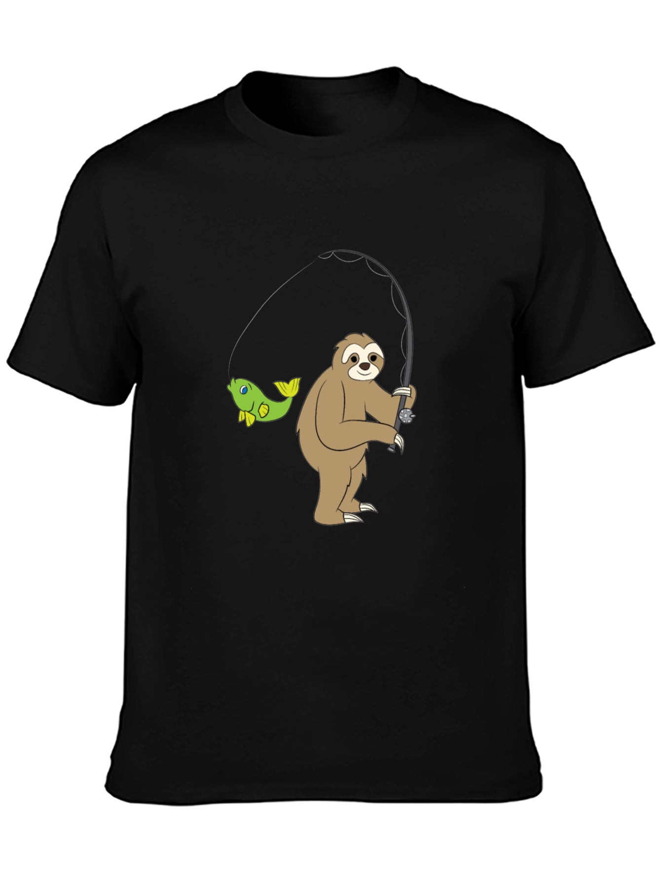 Sloth Fishing T-Shirt - Funny Graphic Tee