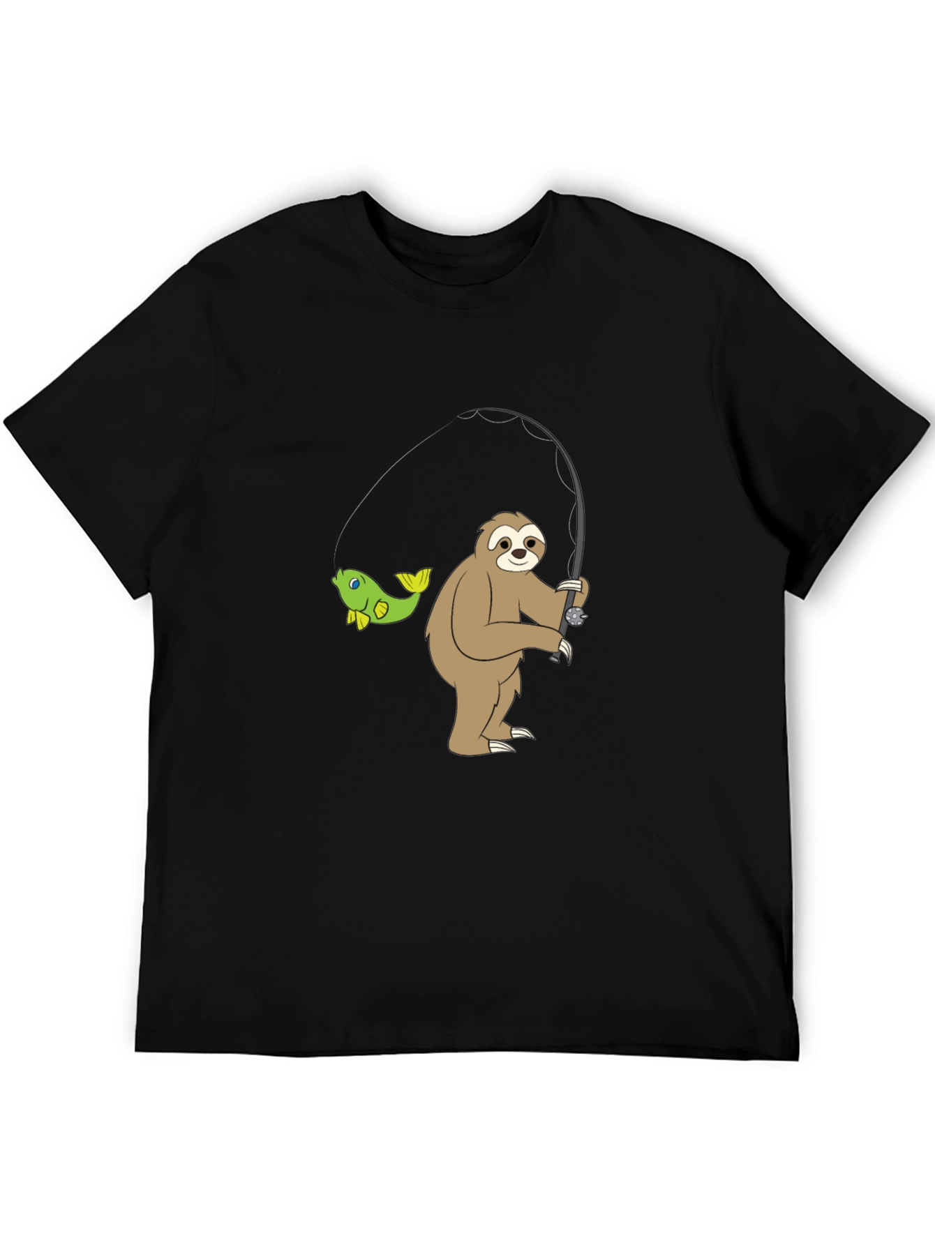 Sloth Fishing T-Shirt - Funny Graphic Tee