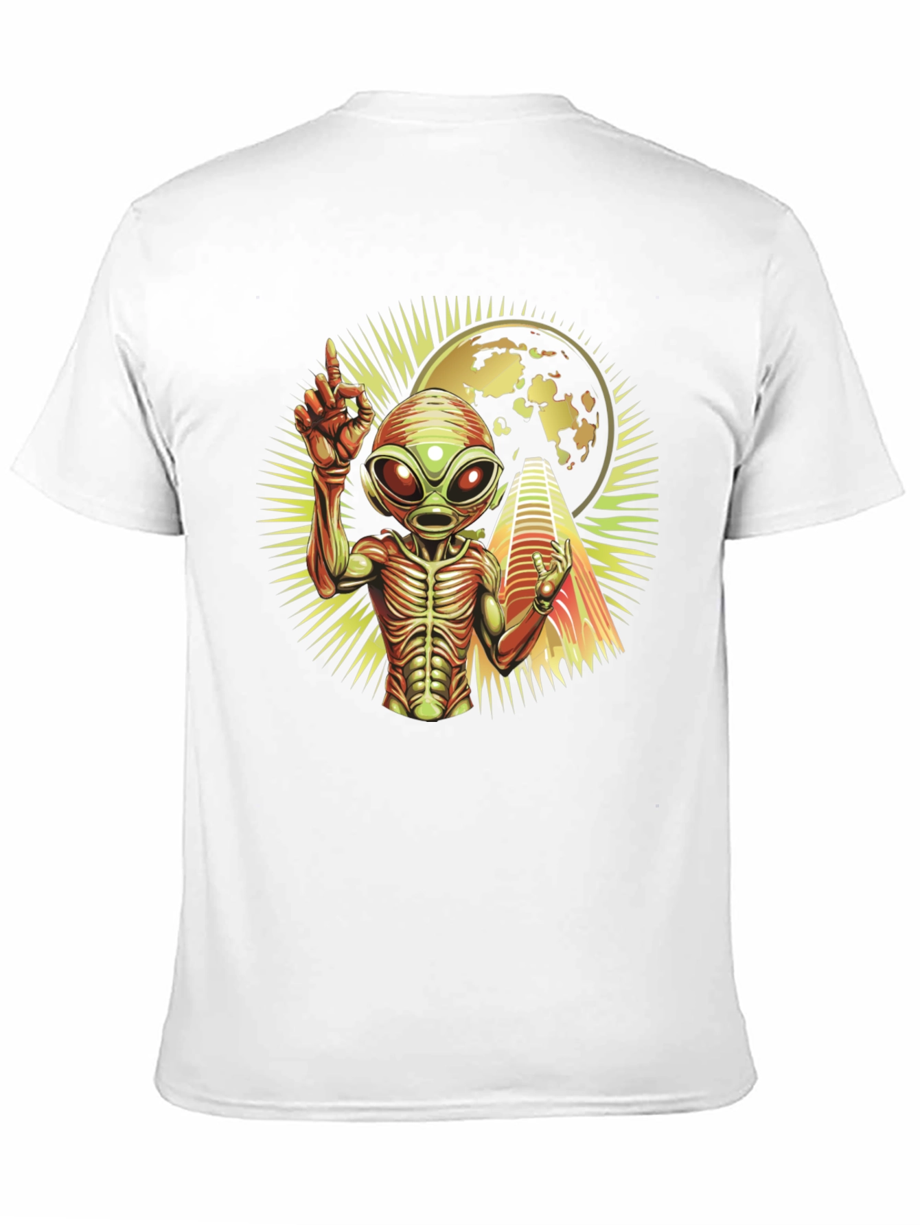 Alien Abduction Graphic T-Shirt - Black