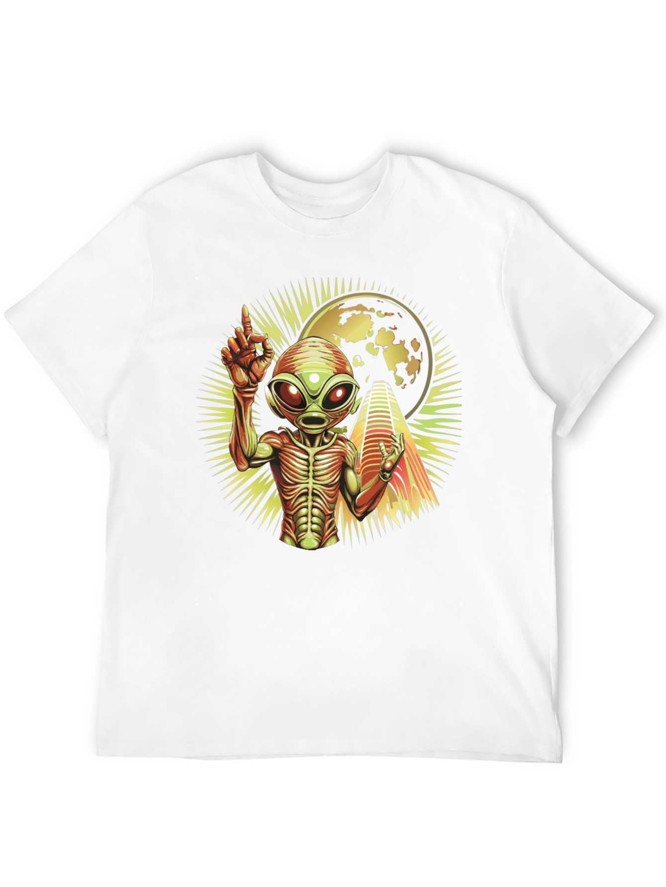 Alien Abduction Graphic T-Shirt - Black