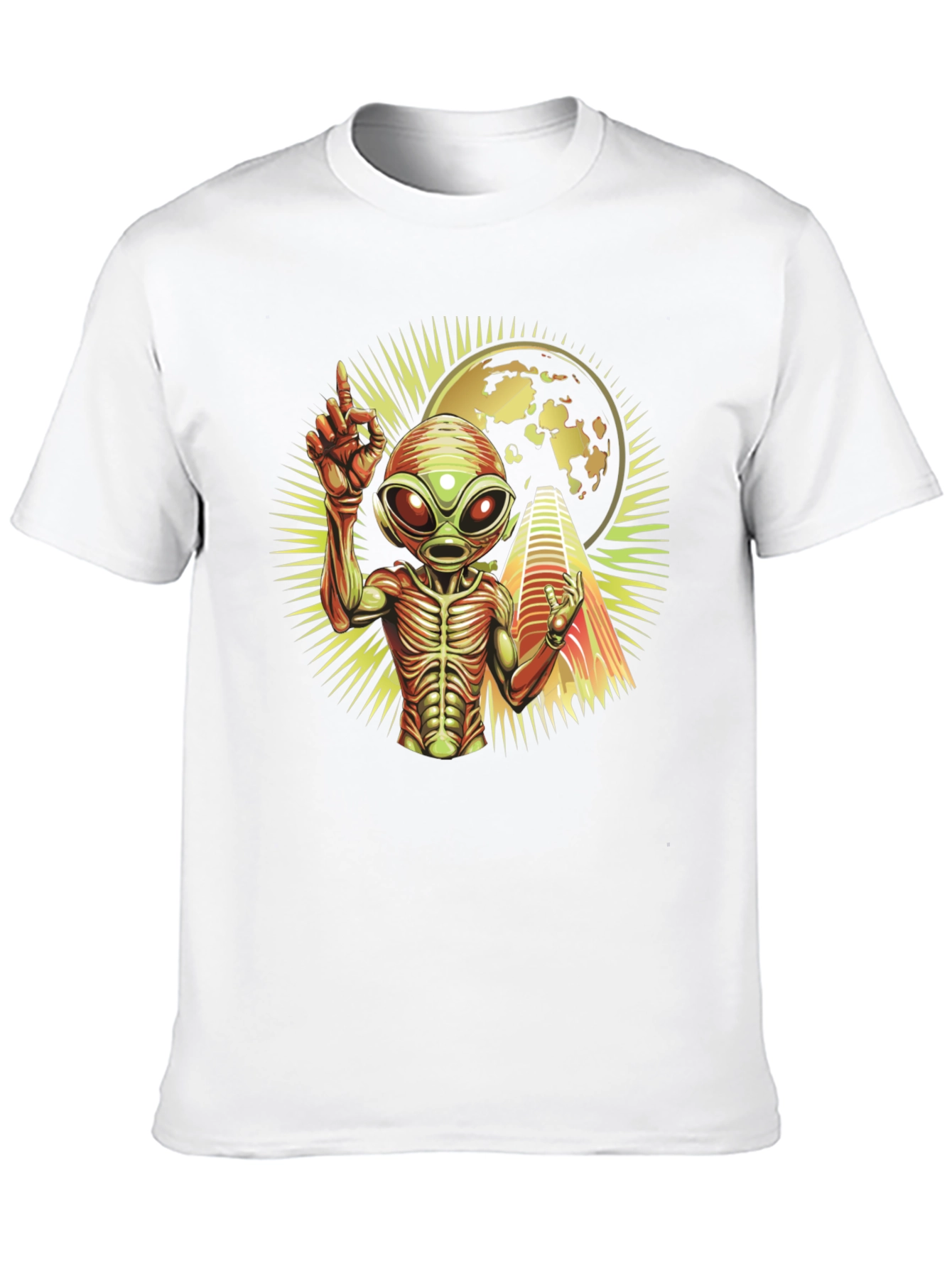 Alien Abduction Graphic T-Shirt - Black