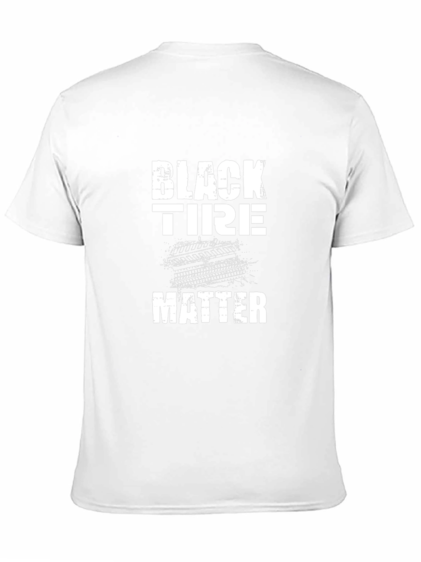 Black Tire Matter Graphic Tee - Mens Casual T-Shirt