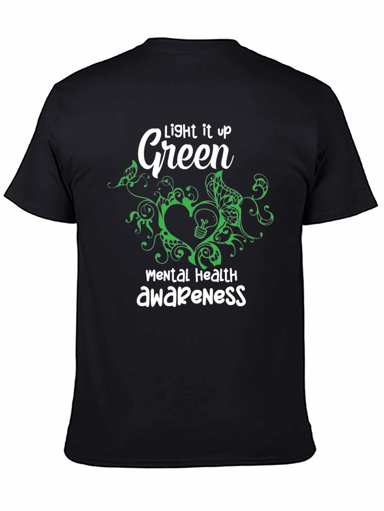 Light It Up Green Mental Health Awareness T-Shirt