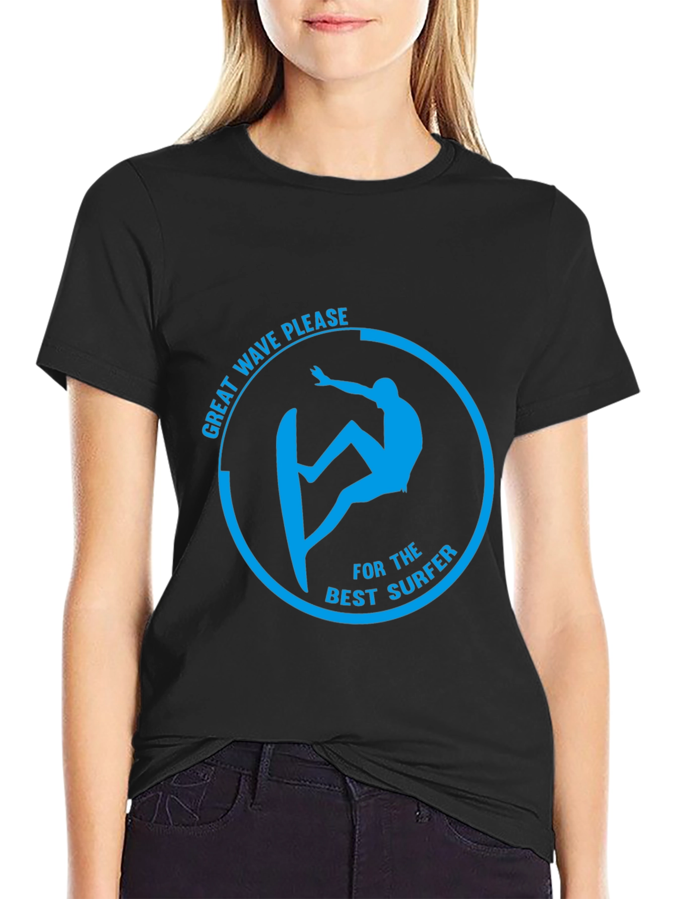 Surfer Graphic T-Shirt - Great Wave Please Design