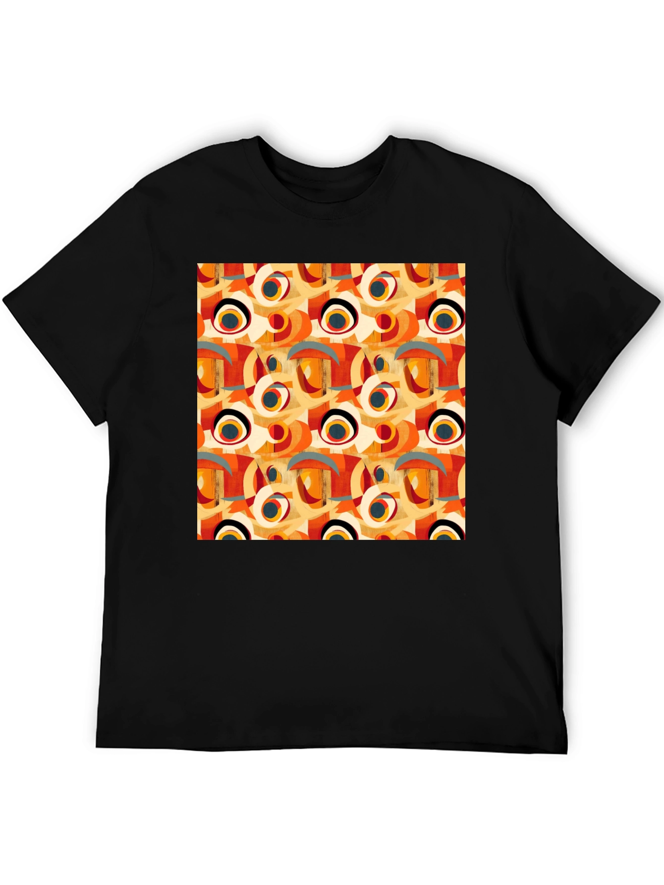 Abstract Pattern Crew Neck T-Shirt