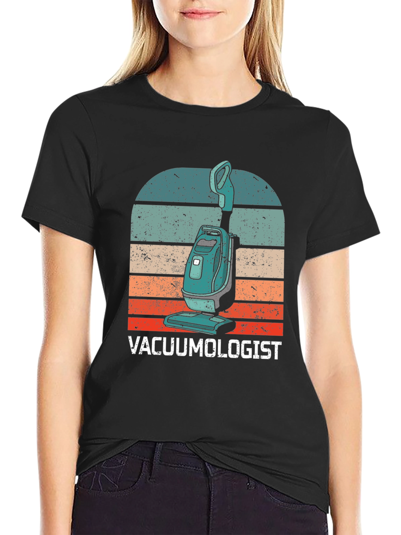 Vacuumologist Retro Graphic T-Shirt - Cleaning Humor