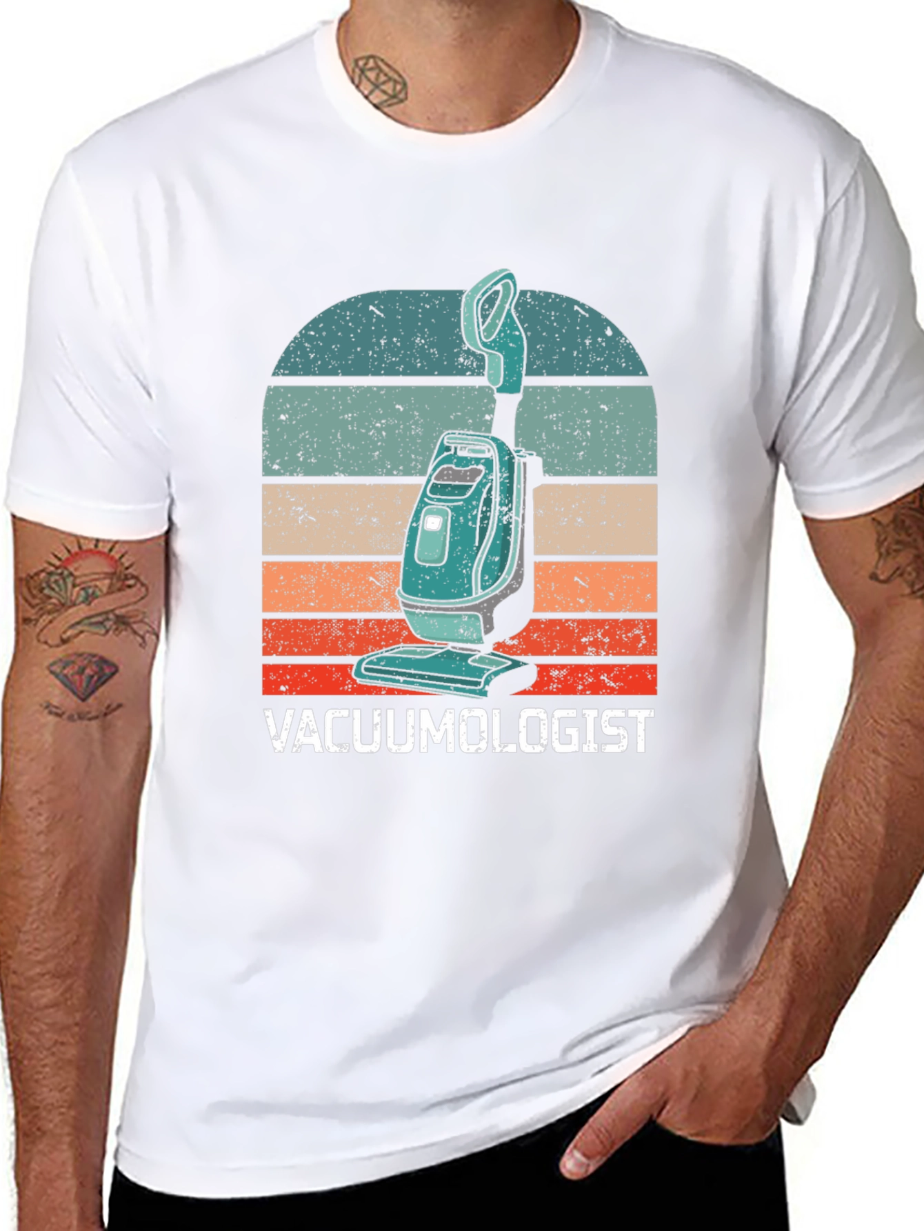 Vacuumologist Retro Graphic T-Shirt - Cleaning Humor