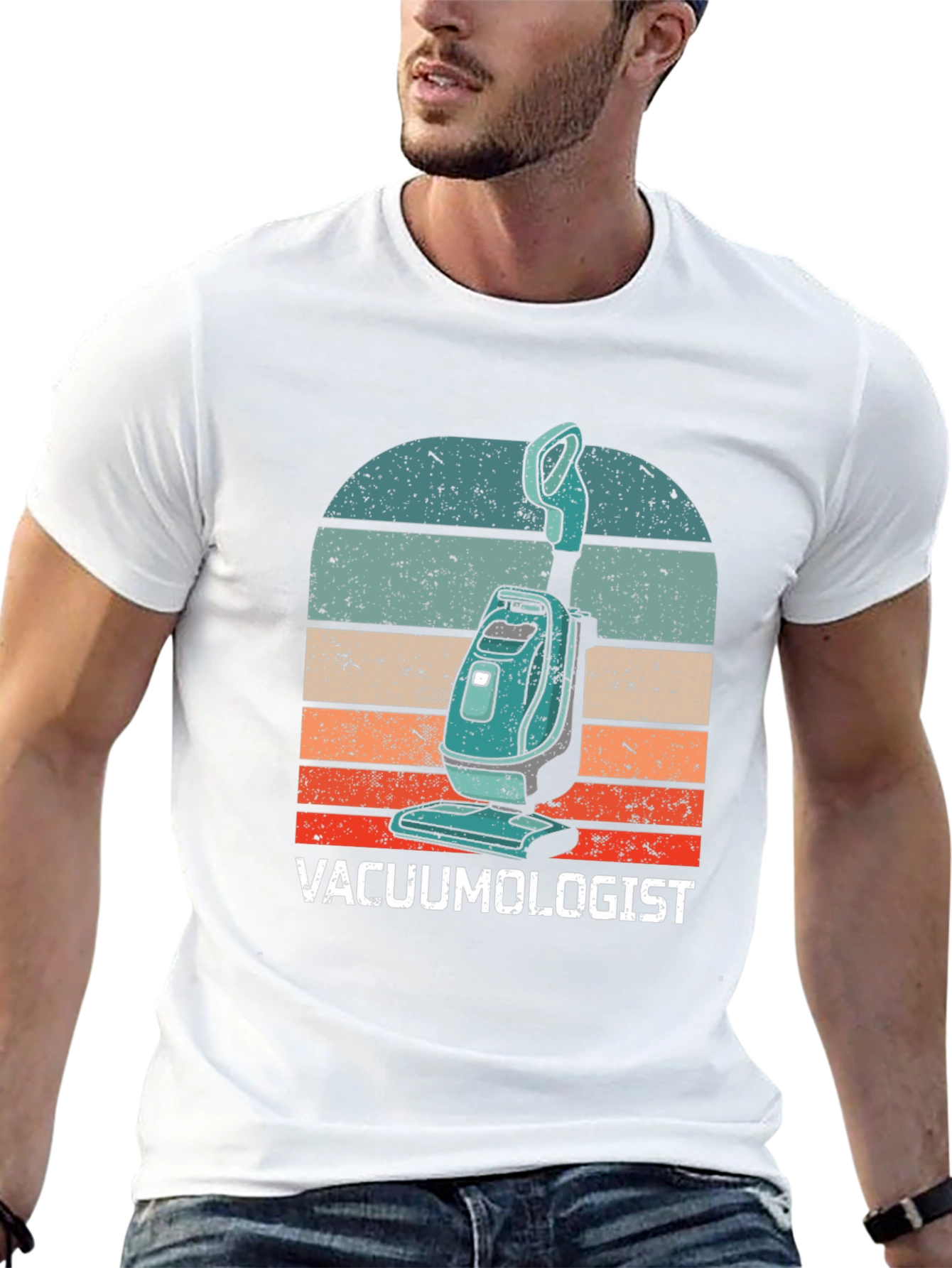Vacuumologist Retro Graphic T-Shirt - Cleaning Humor