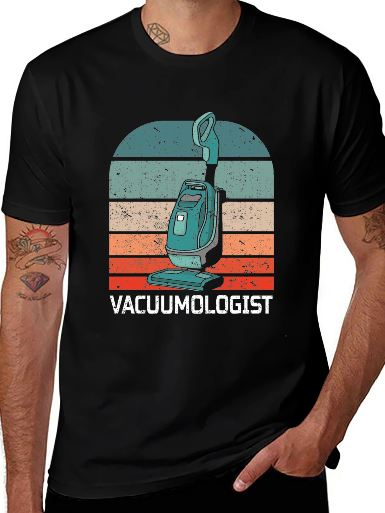 Vacuumologist Retro Graphic T-Shirt - Cleaning Humor