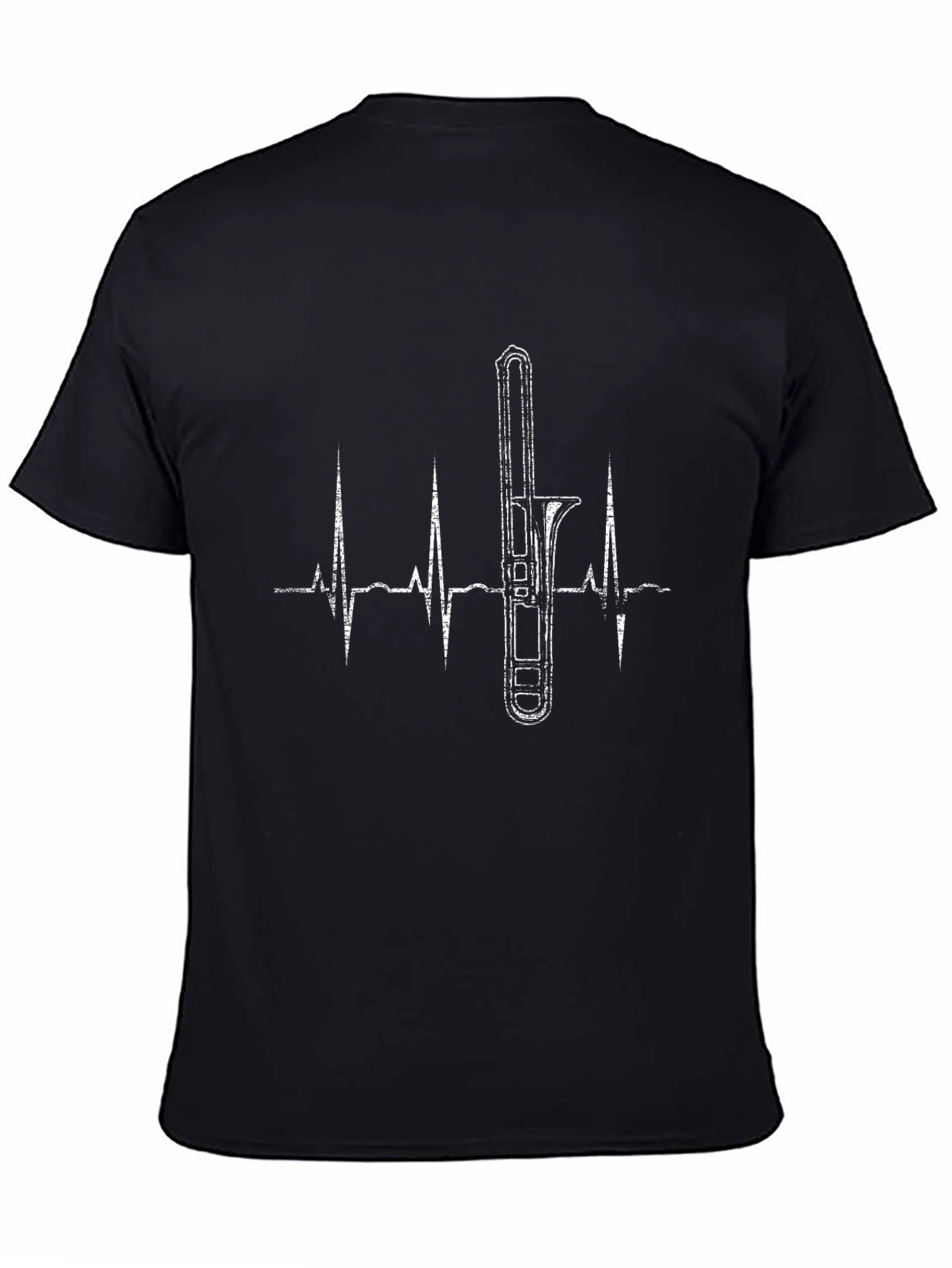 Trombone Heartbeat Graphic Tee - Music Lover T-Shirt