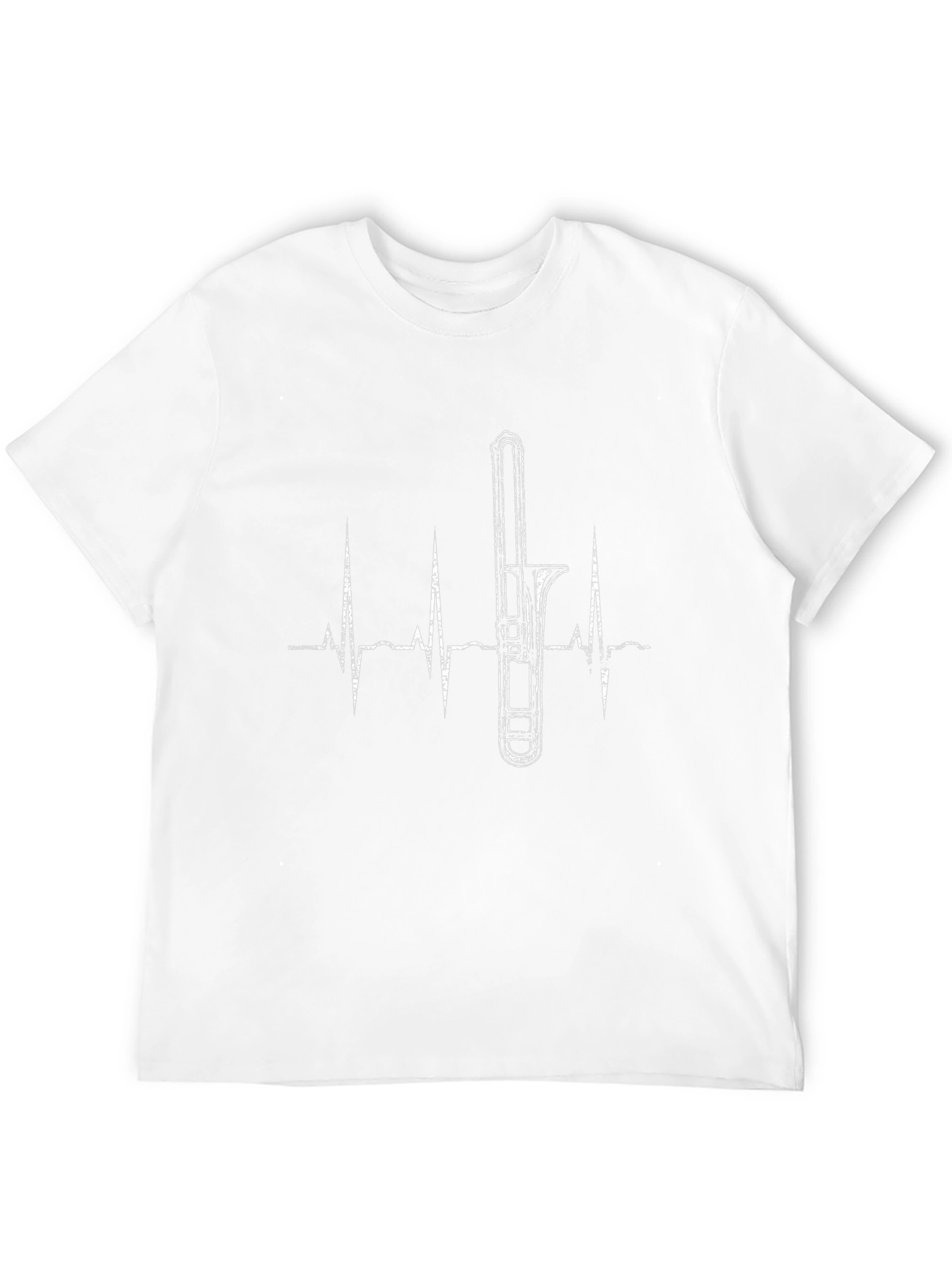 Trombone Heartbeat Graphic Tee - Music Lover T-Shirt