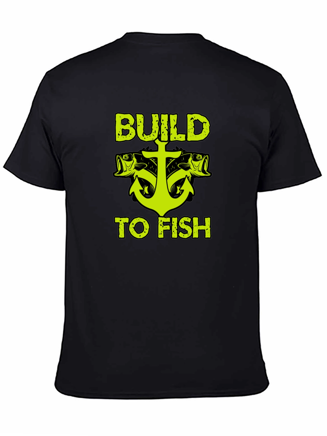 Build to Fish Graphic T-Shirt - Black