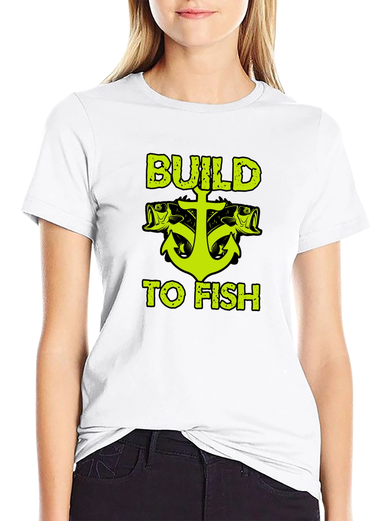 Build to Fish Graphic T-Shirt - Black