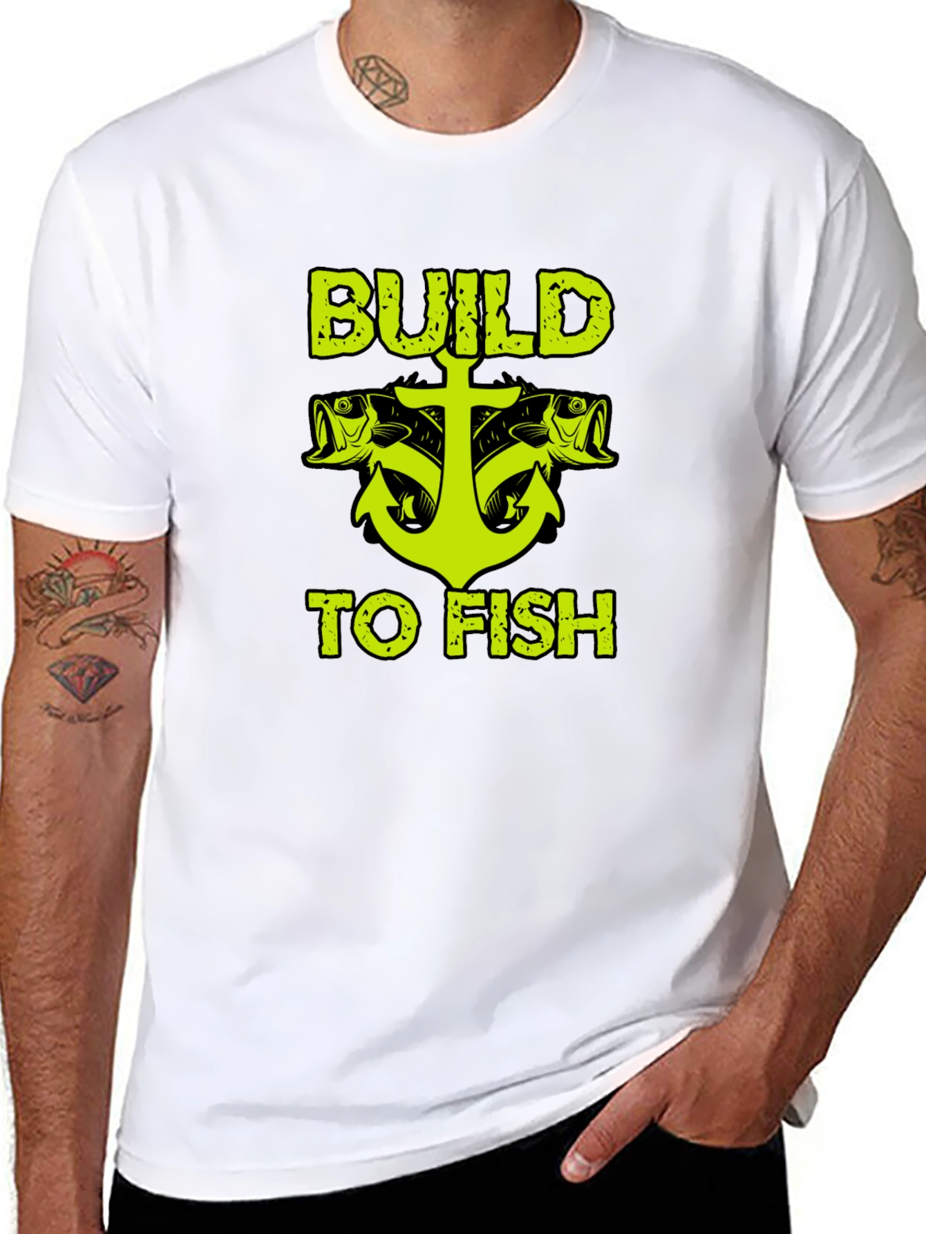Build to Fish Graphic T-Shirt - Black