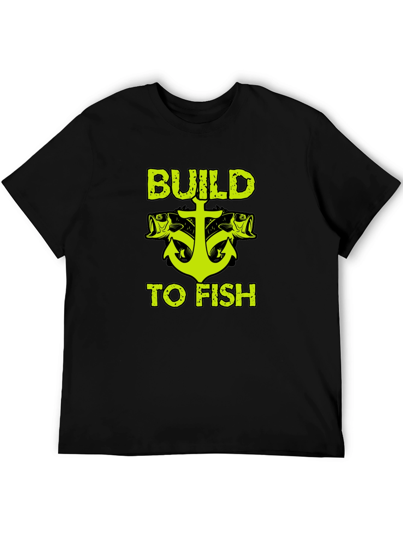 Build to Fish Graphic T-Shirt - Black