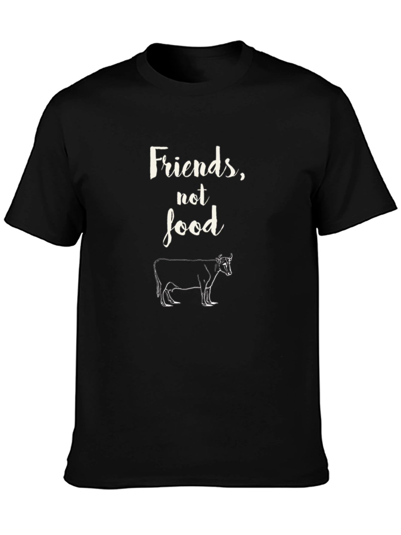 Friends Not Food Black Vegan T-Shirt