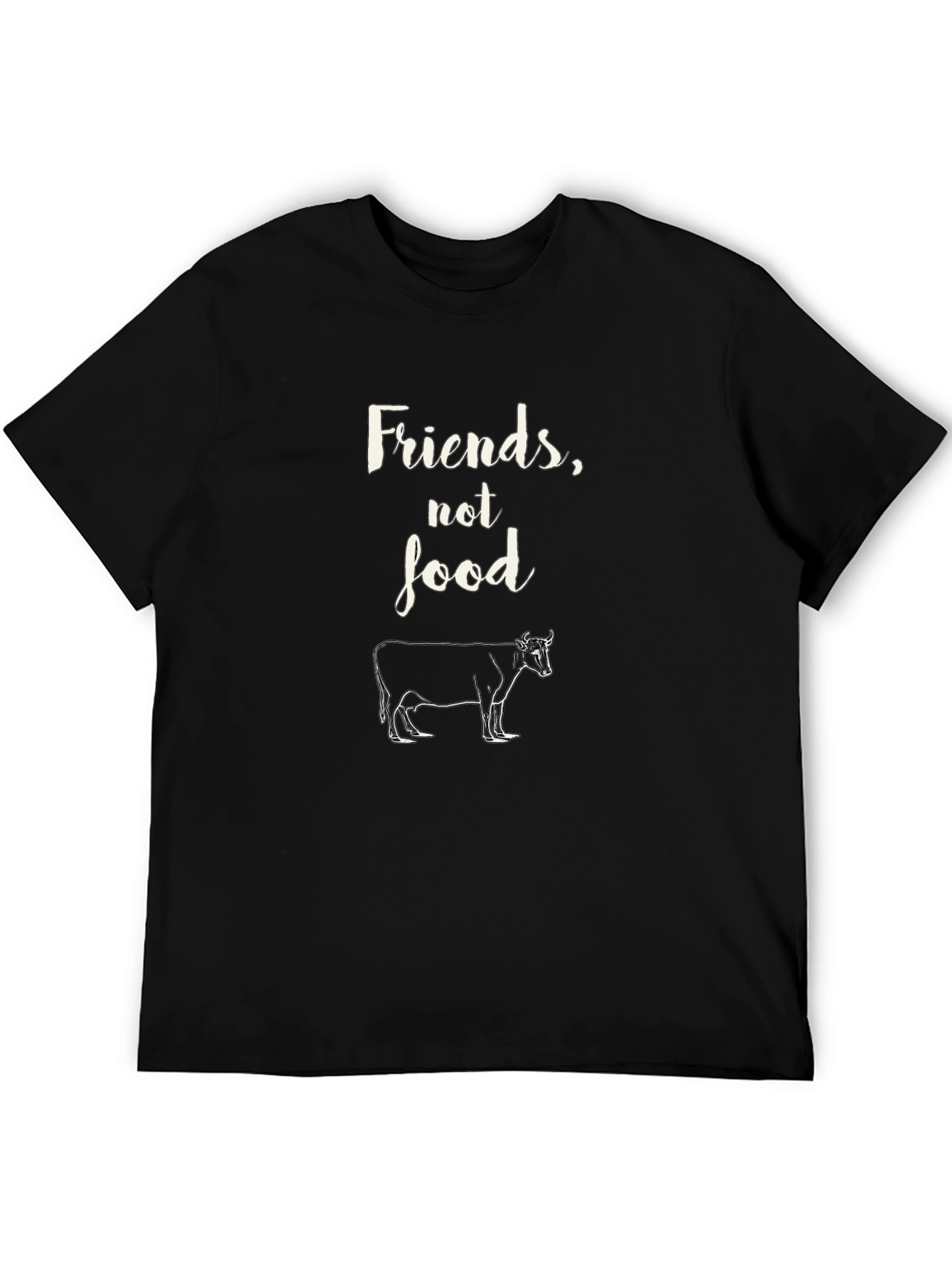 Friends Not Food Black Vegan T-Shirt
