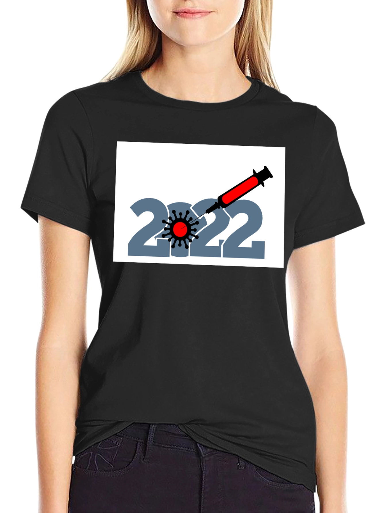 2022 Vaccination T-Shirt - Unisex Black Tee