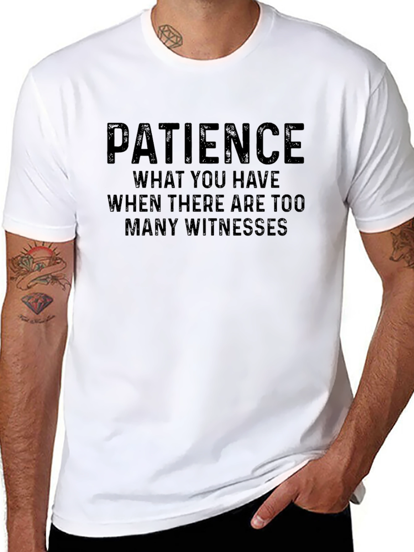 Patience Funny Sarcastic Black T-Shirt
