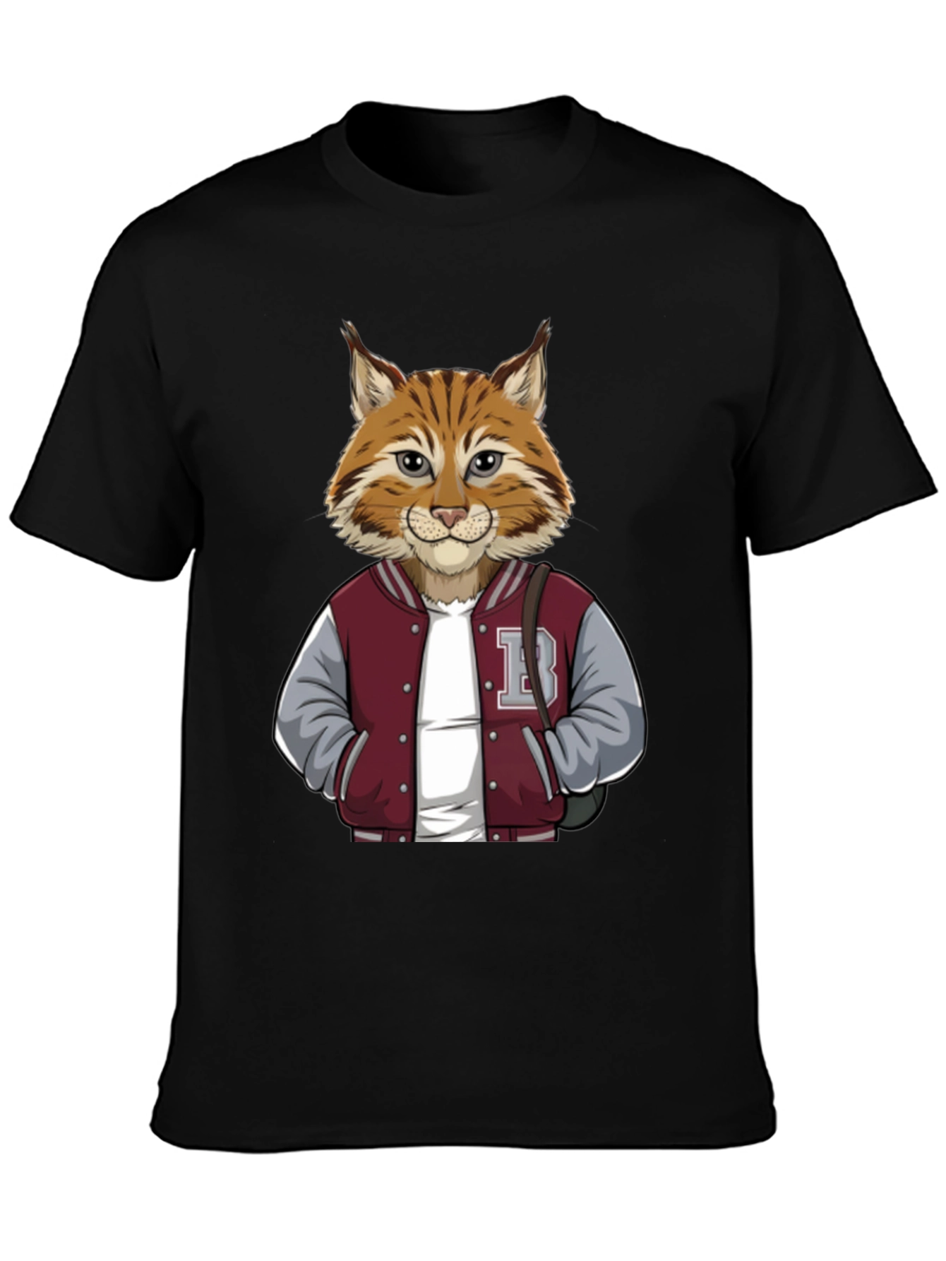 Bobcat in Varsity Jacket T-Shirt