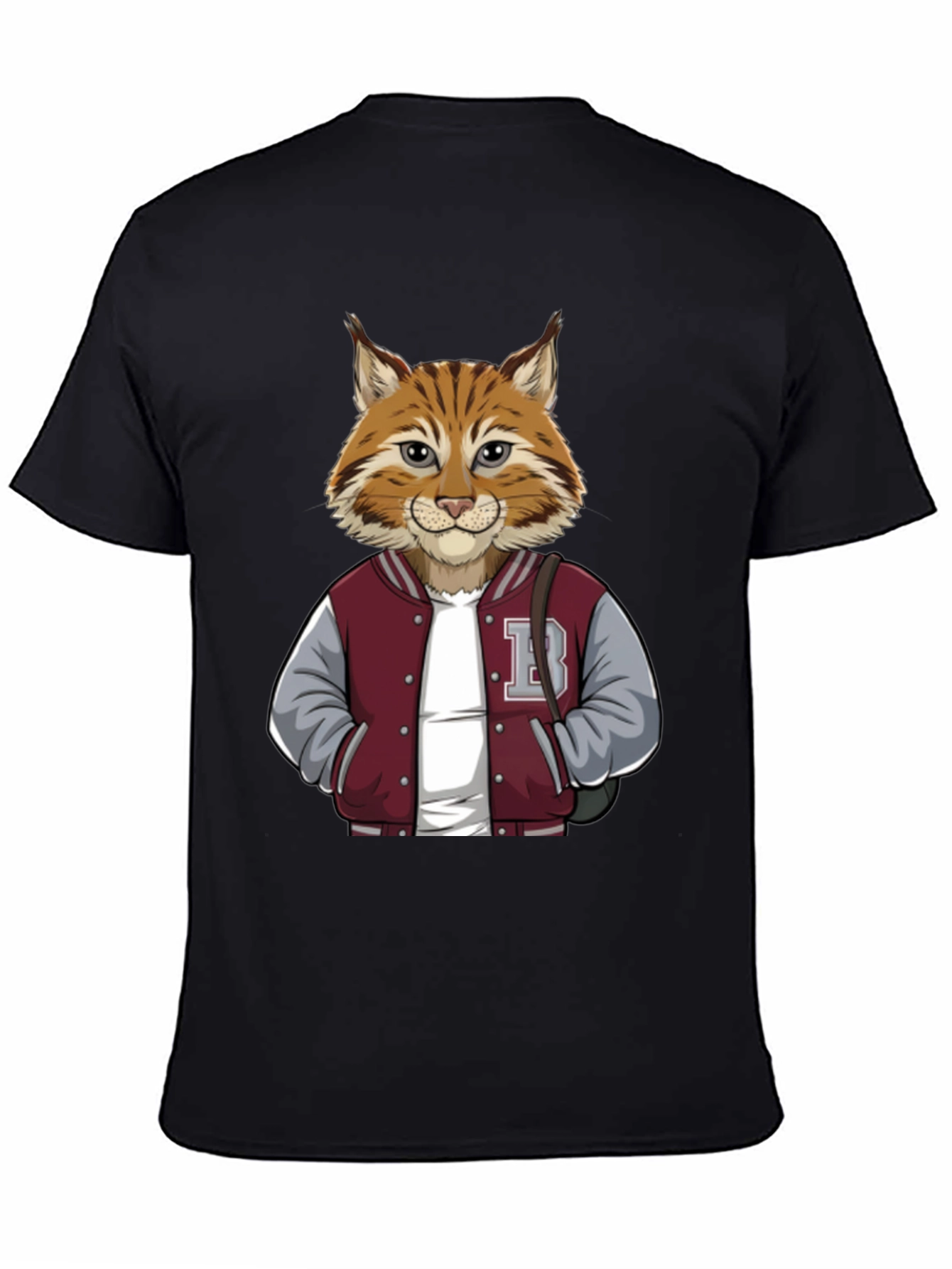 Bobcat in Varsity Jacket T-Shirt