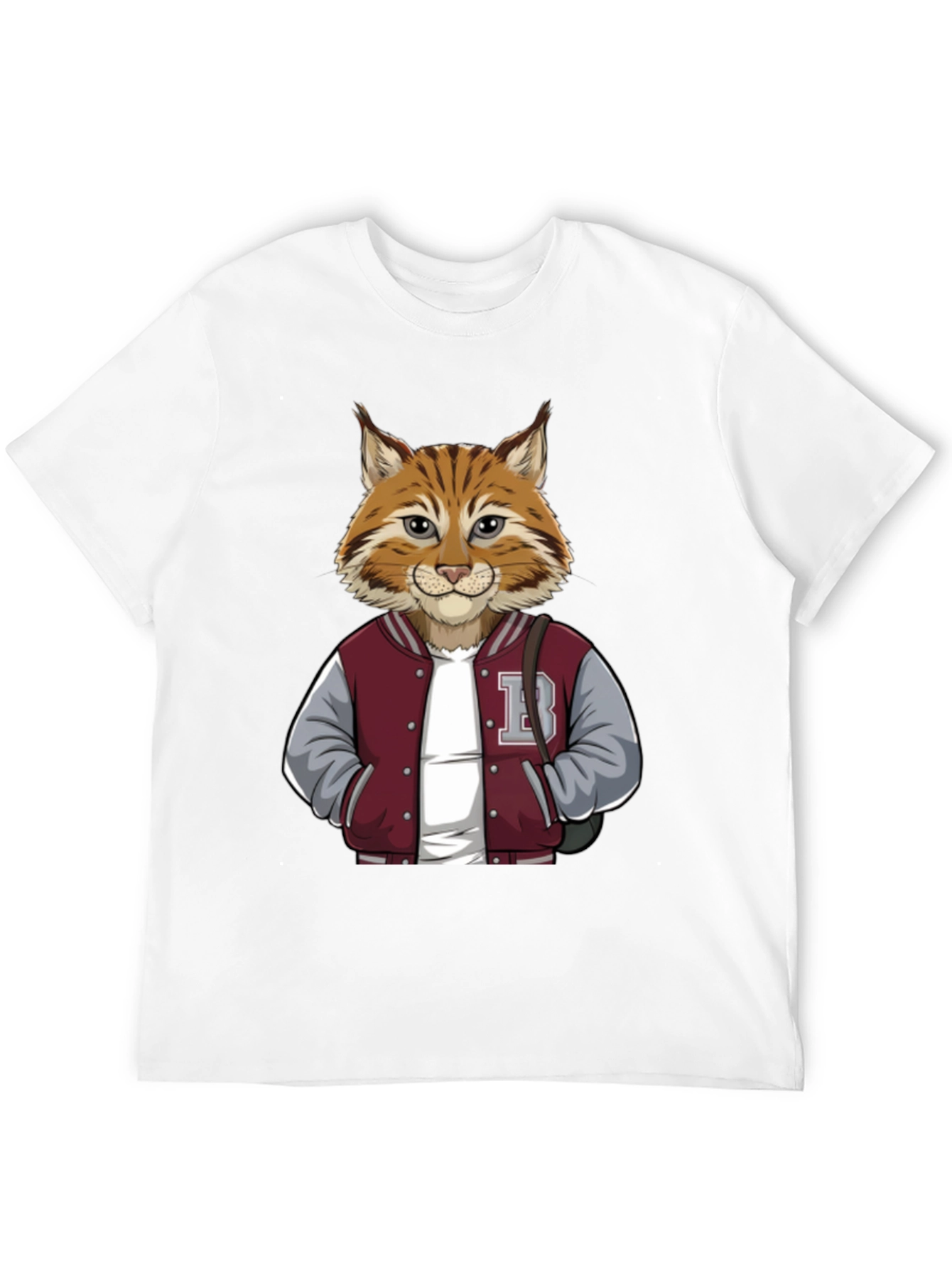 Bobcat in Varsity Jacket T-Shirt