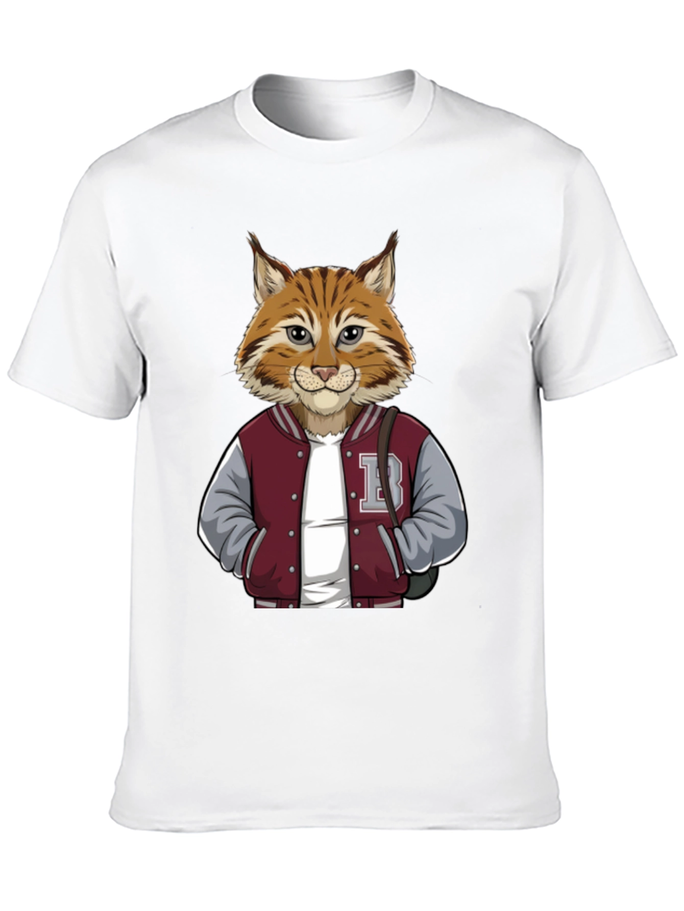 Bobcat in Varsity Jacket T-Shirt