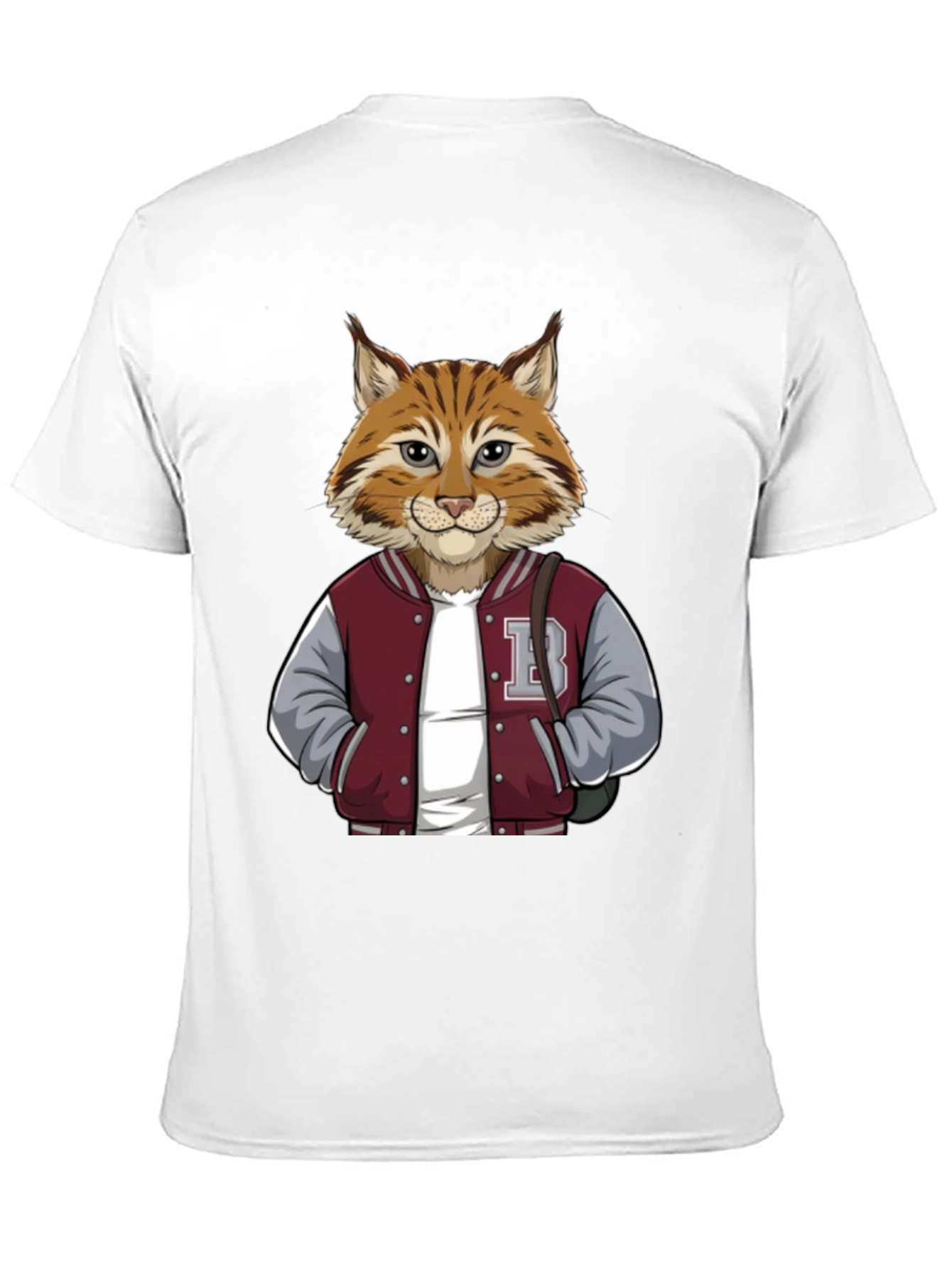 Bobcat in Varsity Jacket T-Shirt