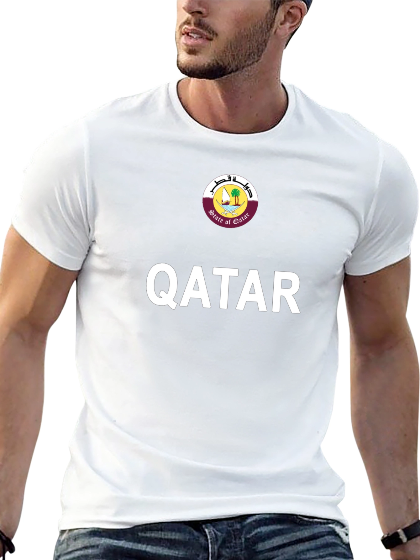Qatar T-Shirt - Black Qatar Pride Tee
