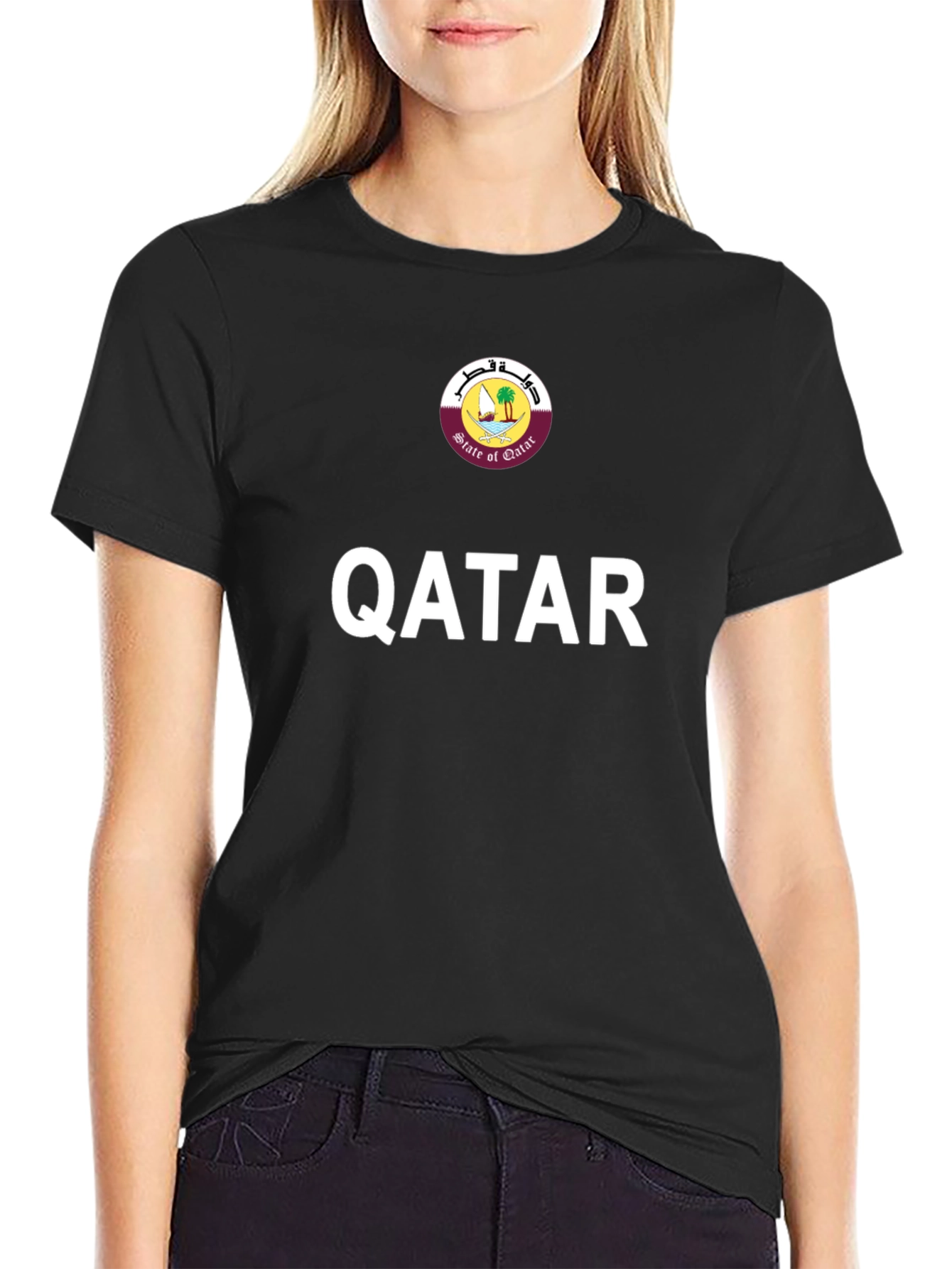 Qatar T-Shirt - Black Qatar Pride Tee