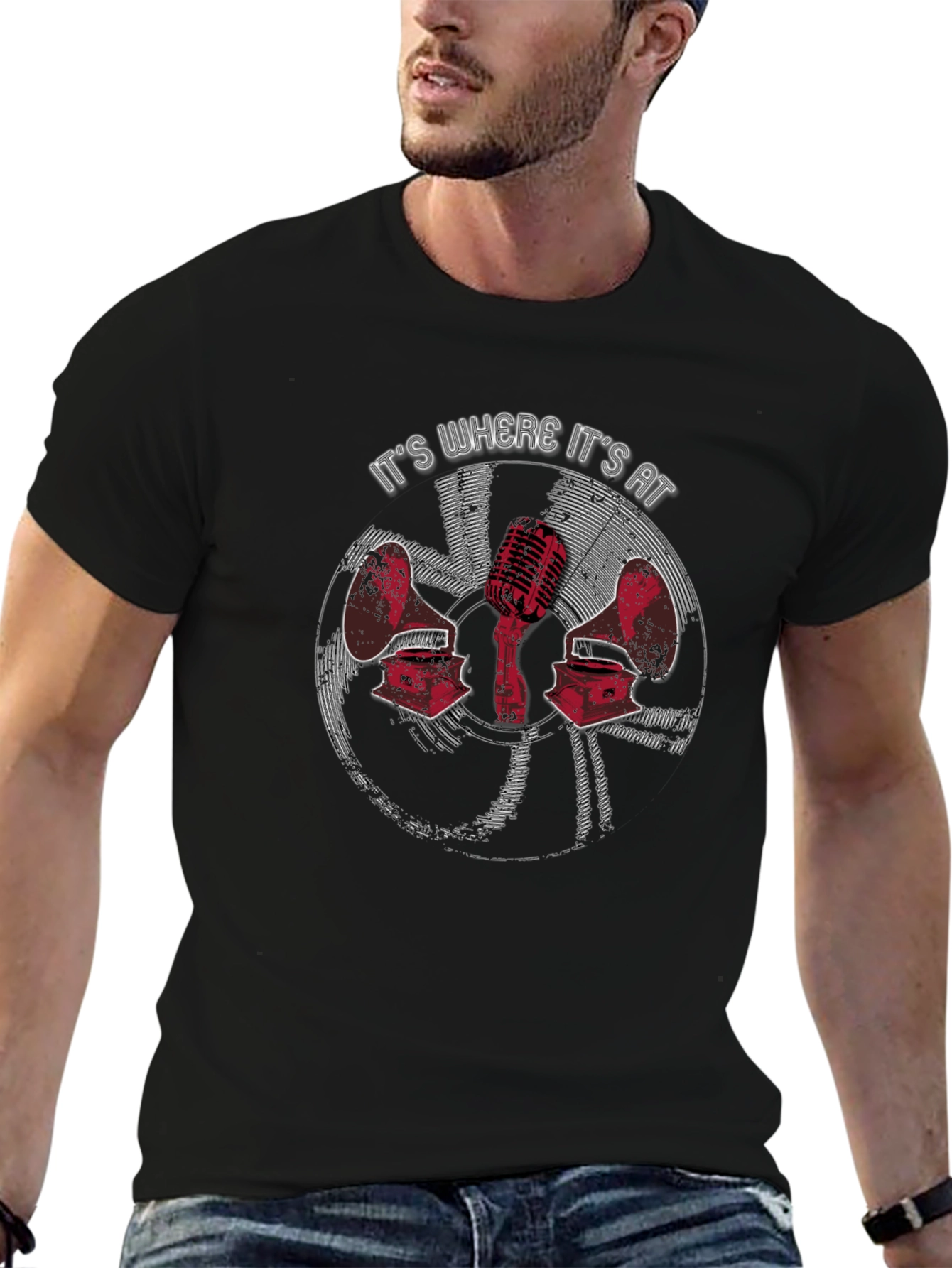 Retro Music Lovers Tee - Its Where Its At