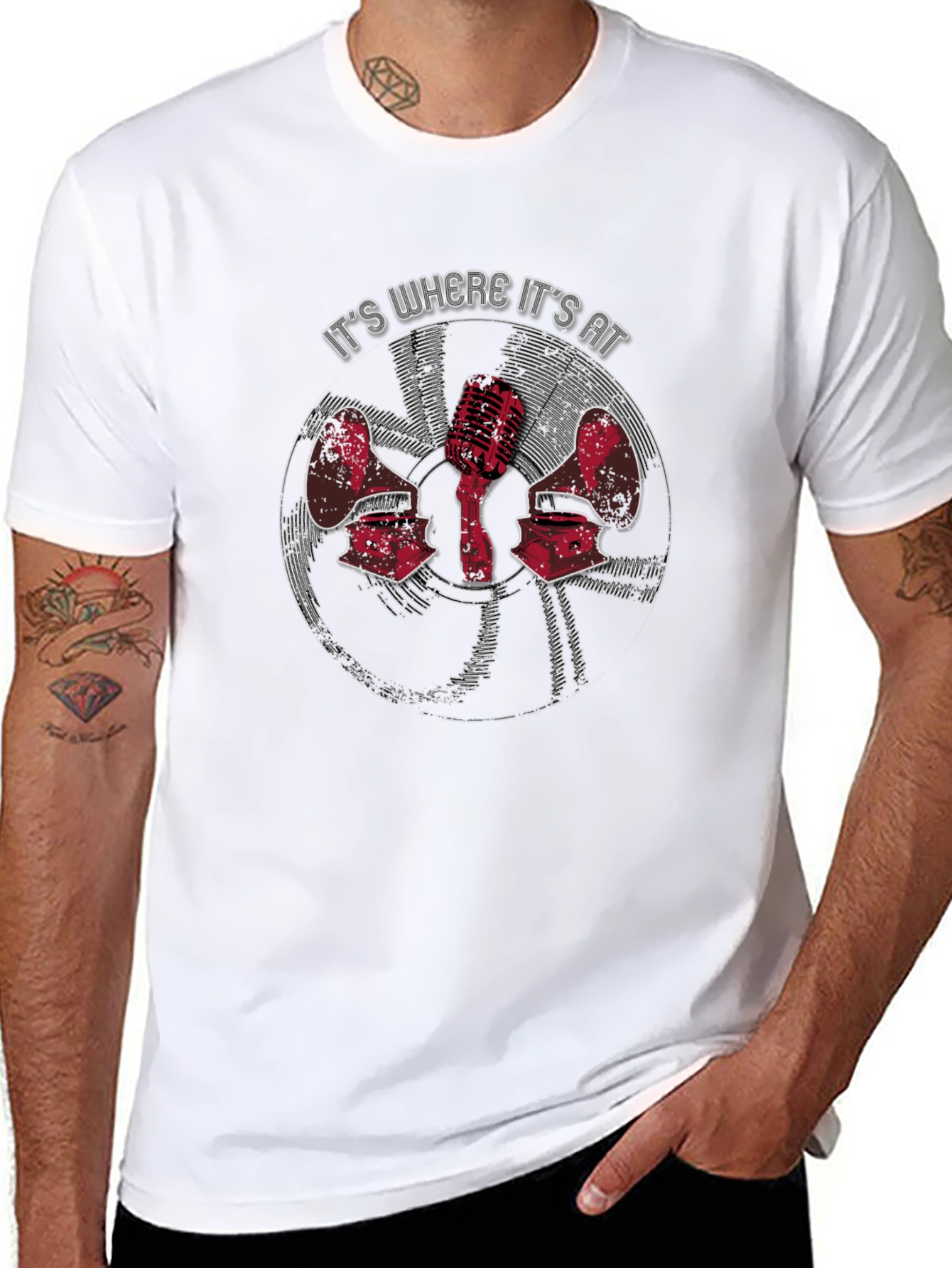 Retro Music Lovers Tee - Its Where Its At