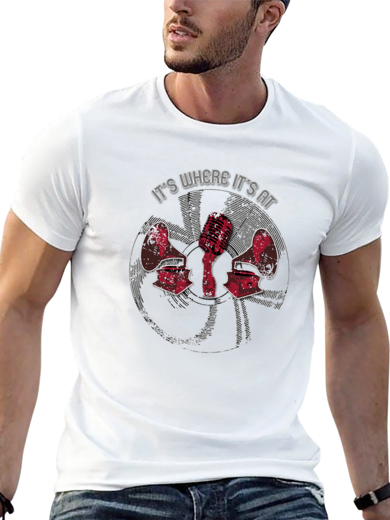 Retro Music Lovers Tee - Its Where Its At