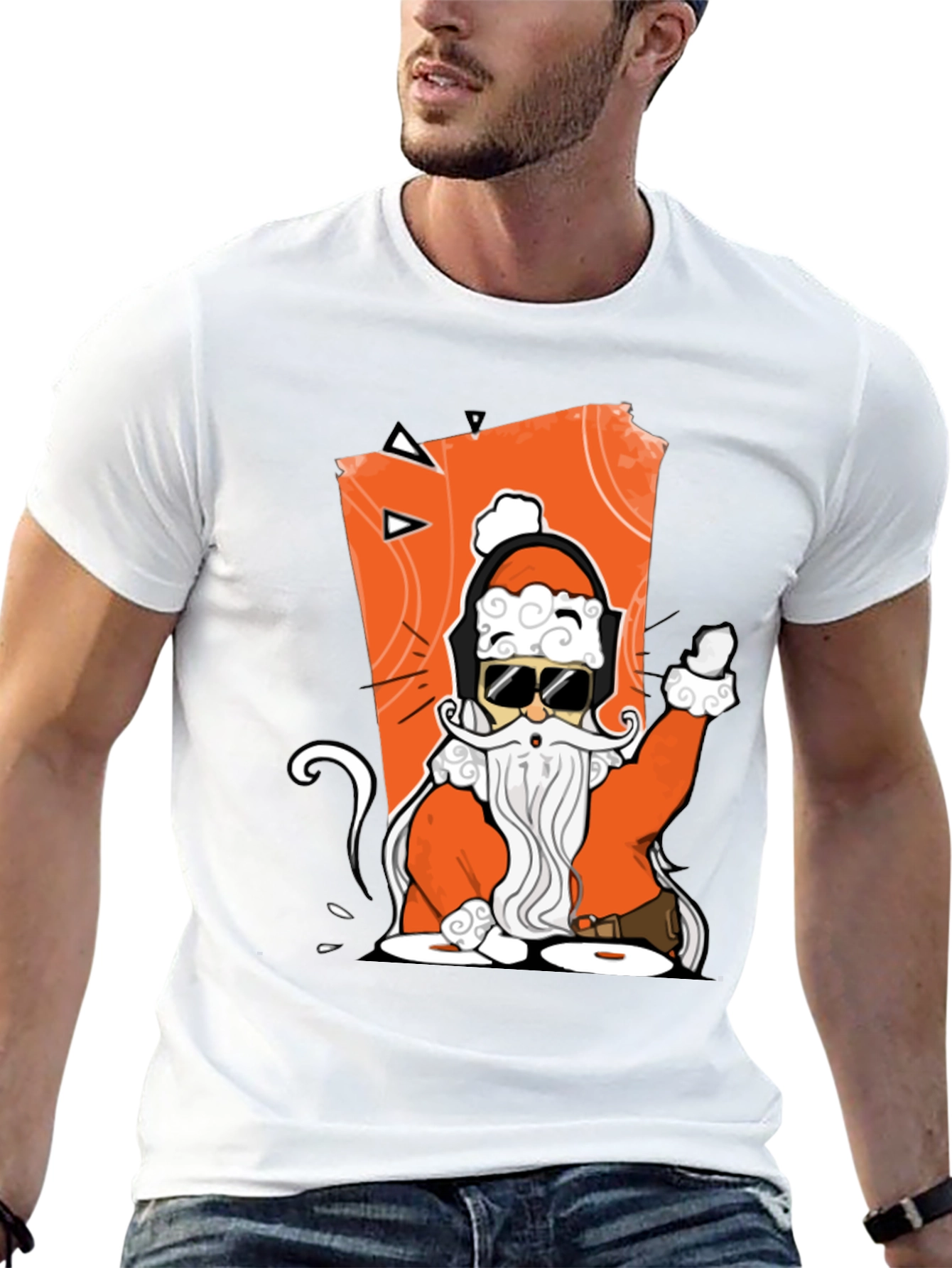 Cool Santa Graphic Tee - Holiday Style