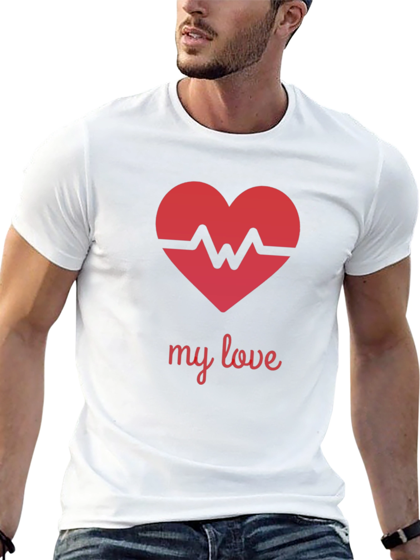 Heartbeat My Love Black T-Shirt
