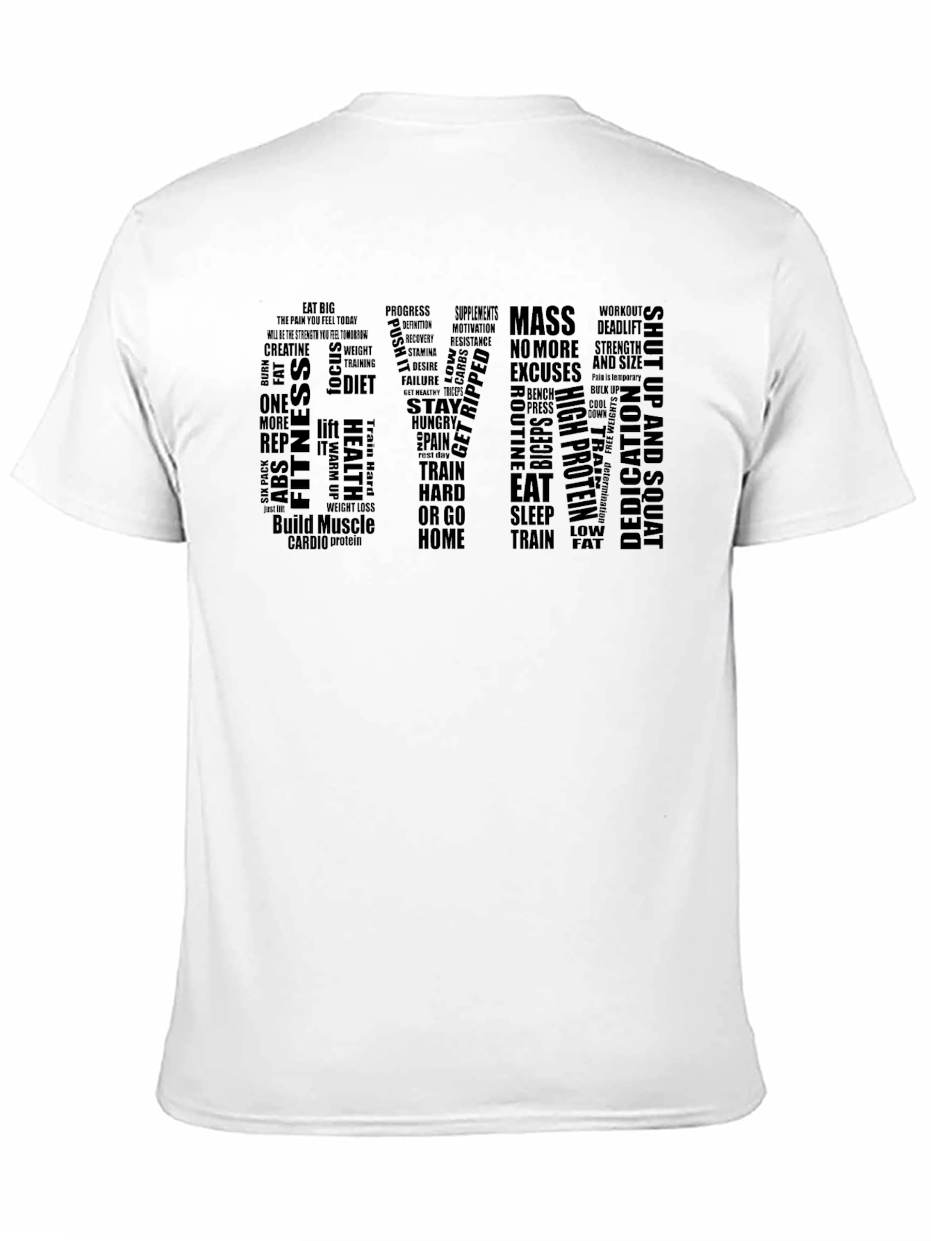 Gym Motivation Black Graphic Tee