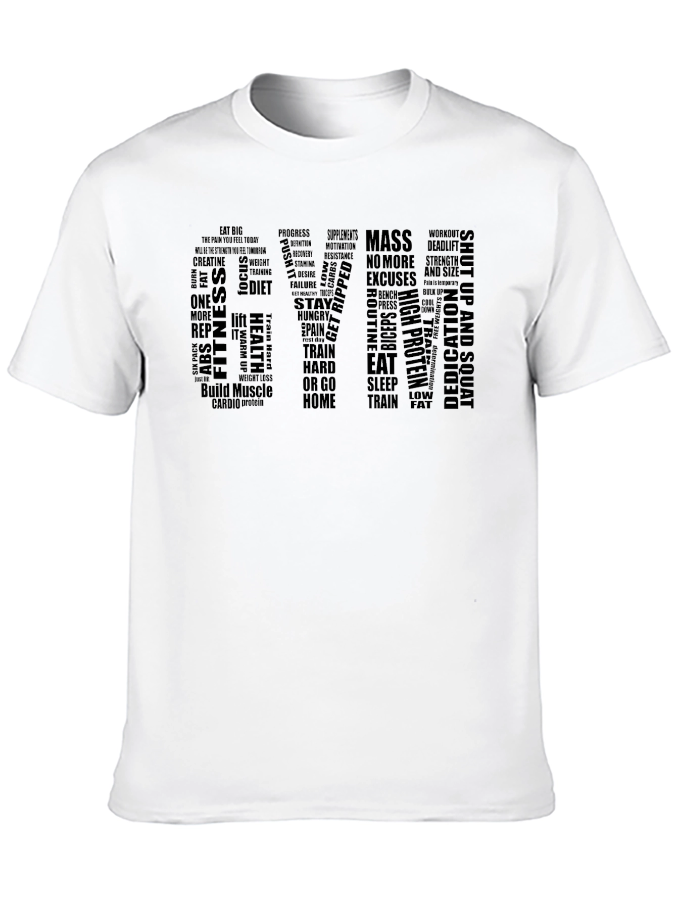 Gym Motivation Black Graphic Tee