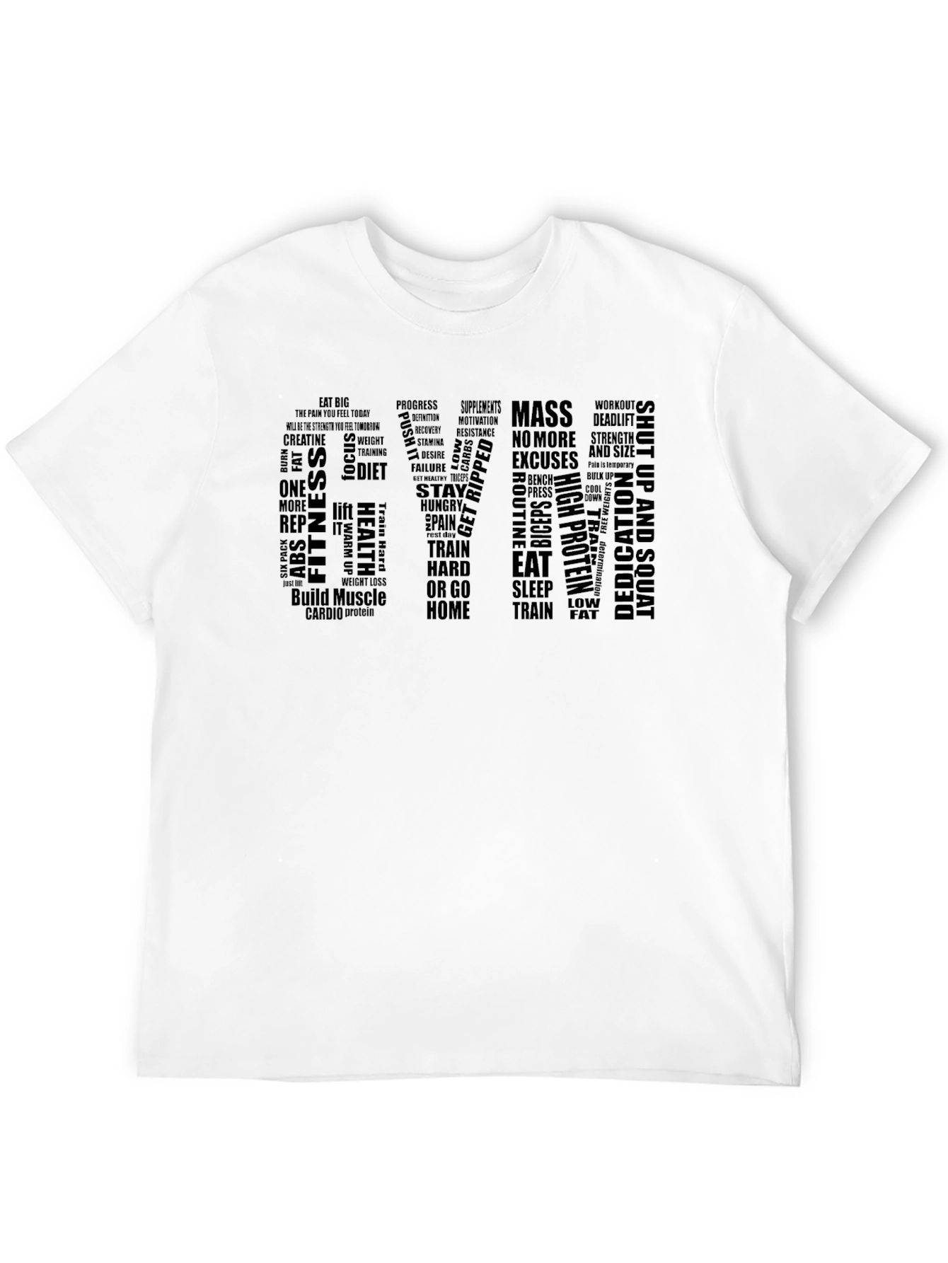 Gym Motivation Black Graphic Tee