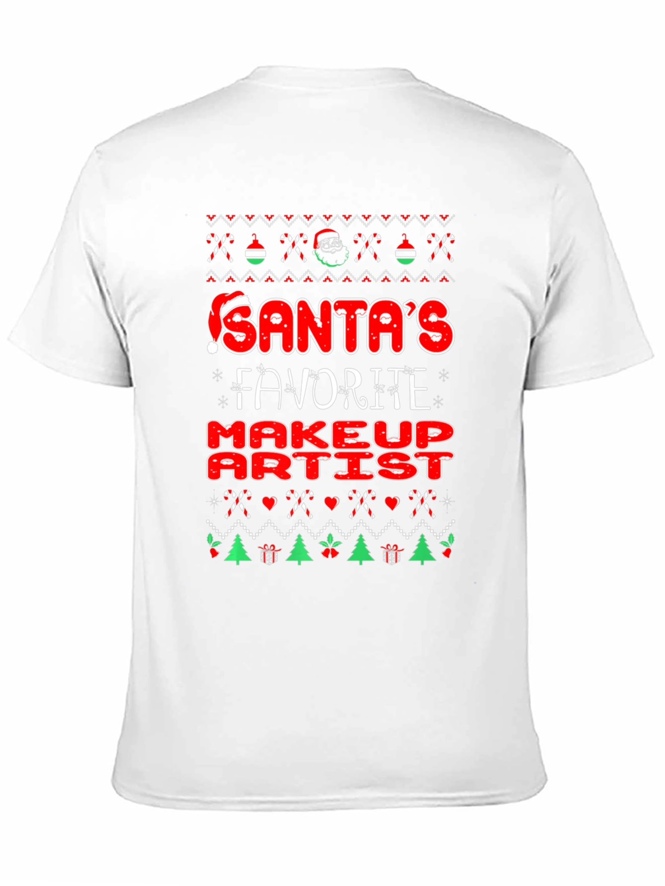 Santas Favorite Makeup Artist Christmas Graphic Tee
