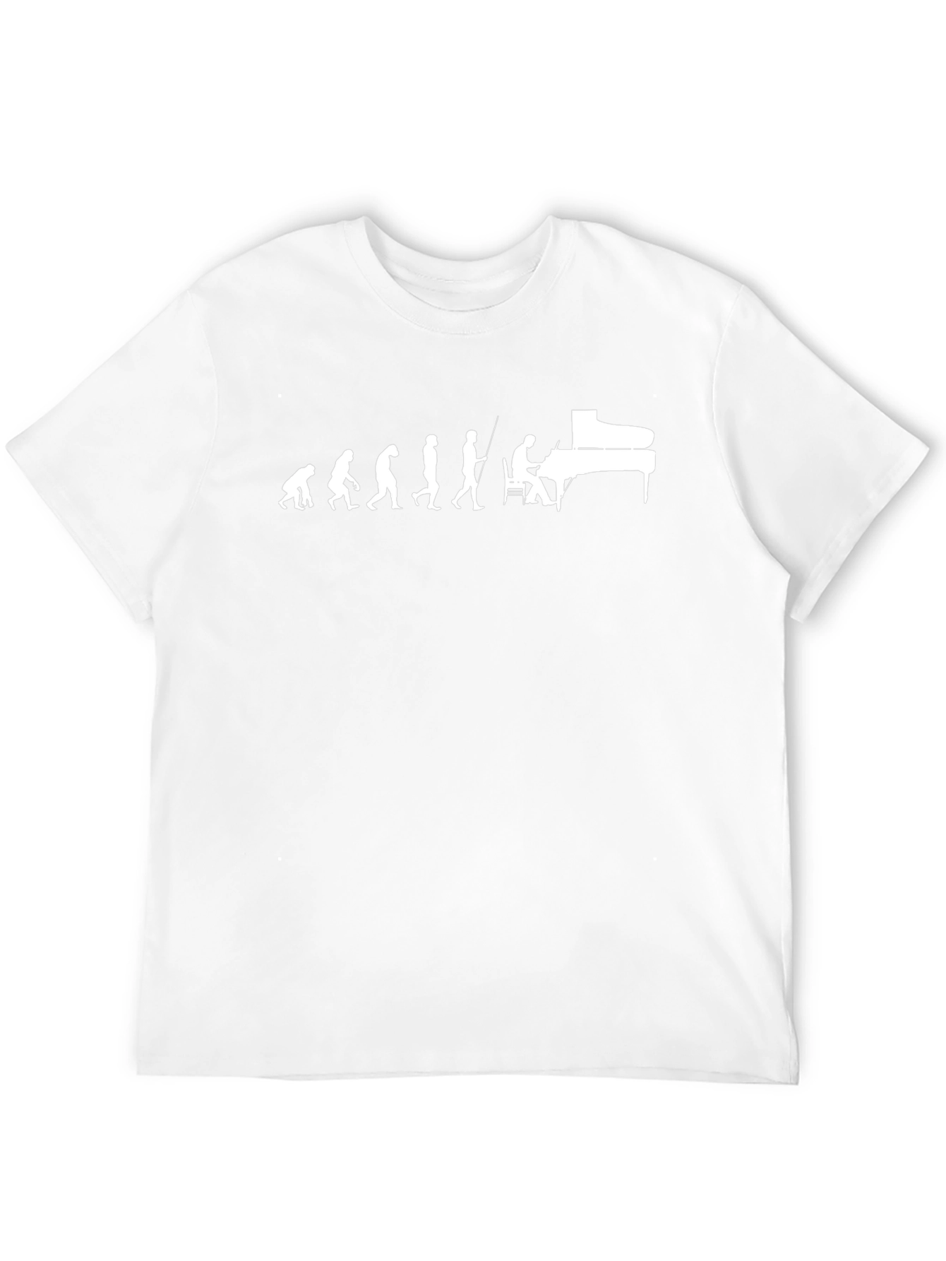Evolution of Piano Player Black T-Shirt