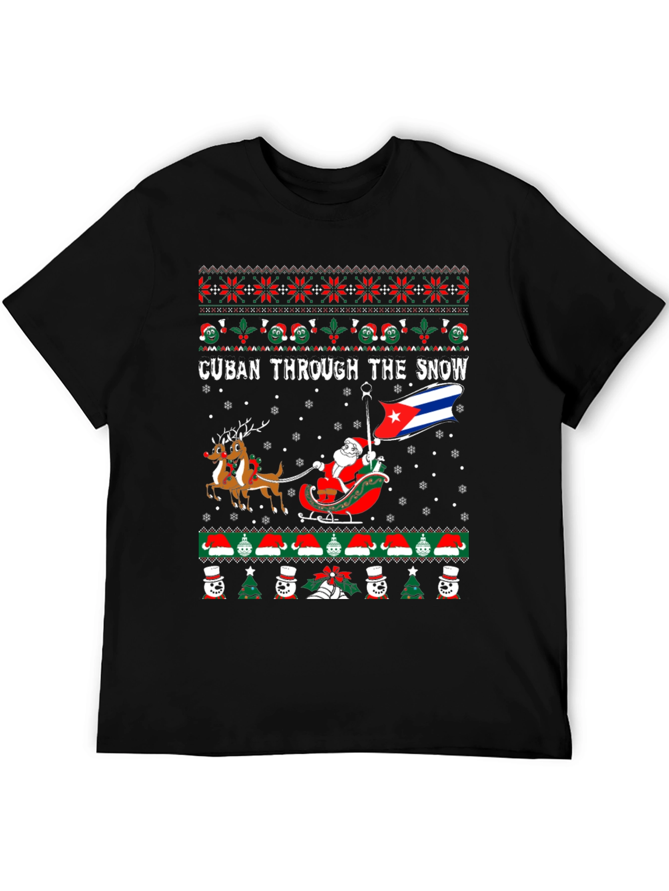 Cuban Through The Snow Christmas T-Shirt