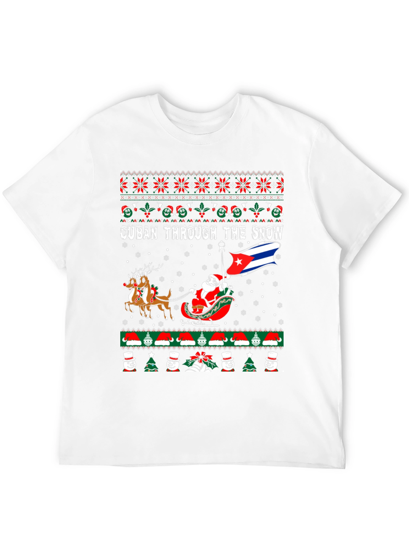 Cuban Through The Snow Christmas T-Shirt